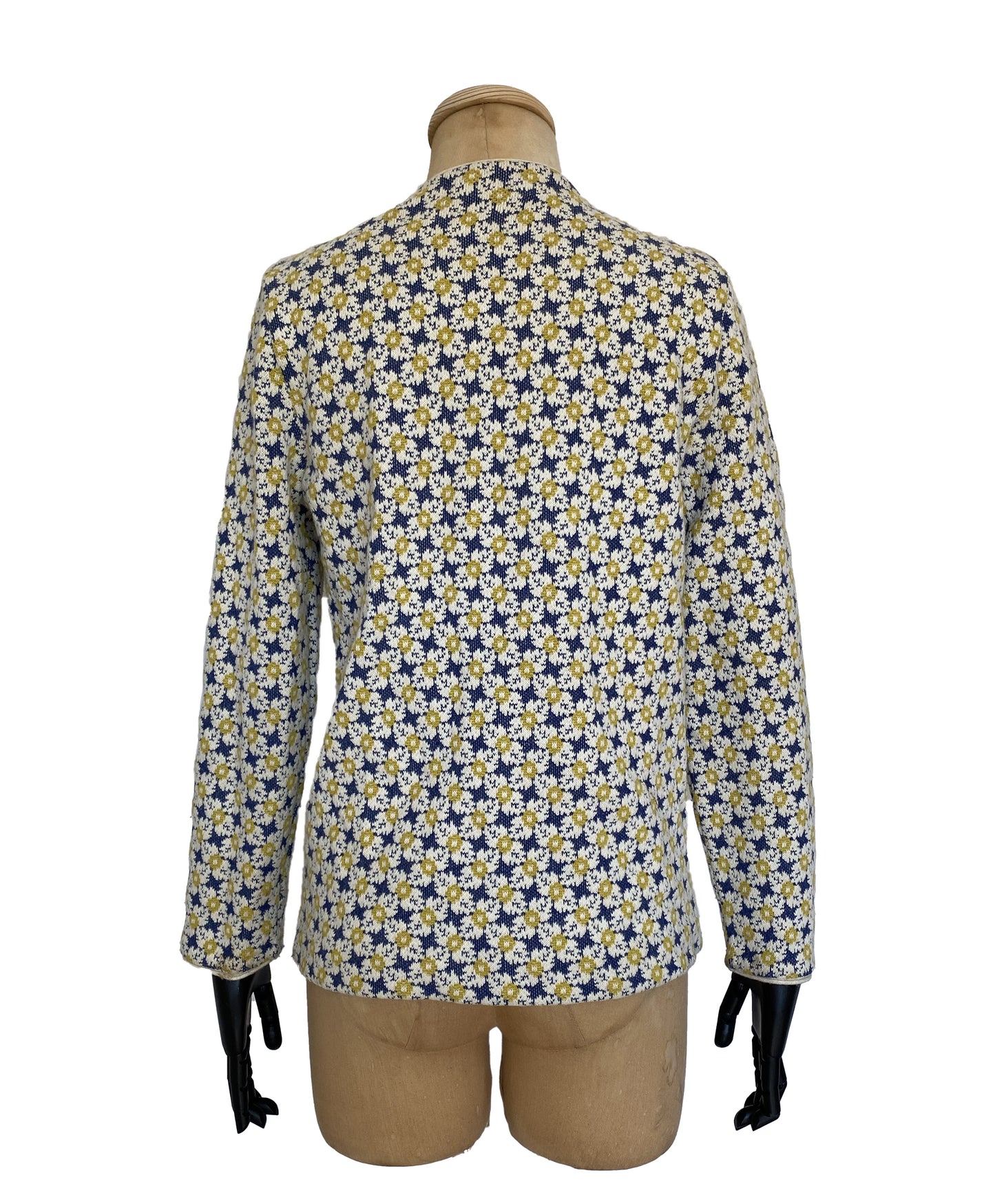 1960s Daisy Floral Jacquard Cardigan (M)
