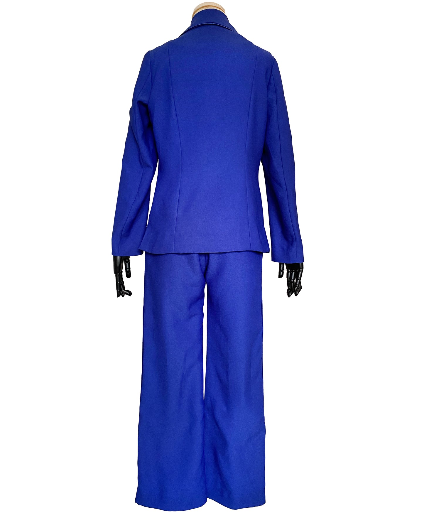 1990s Electric Blue Pants Suit Set (M)