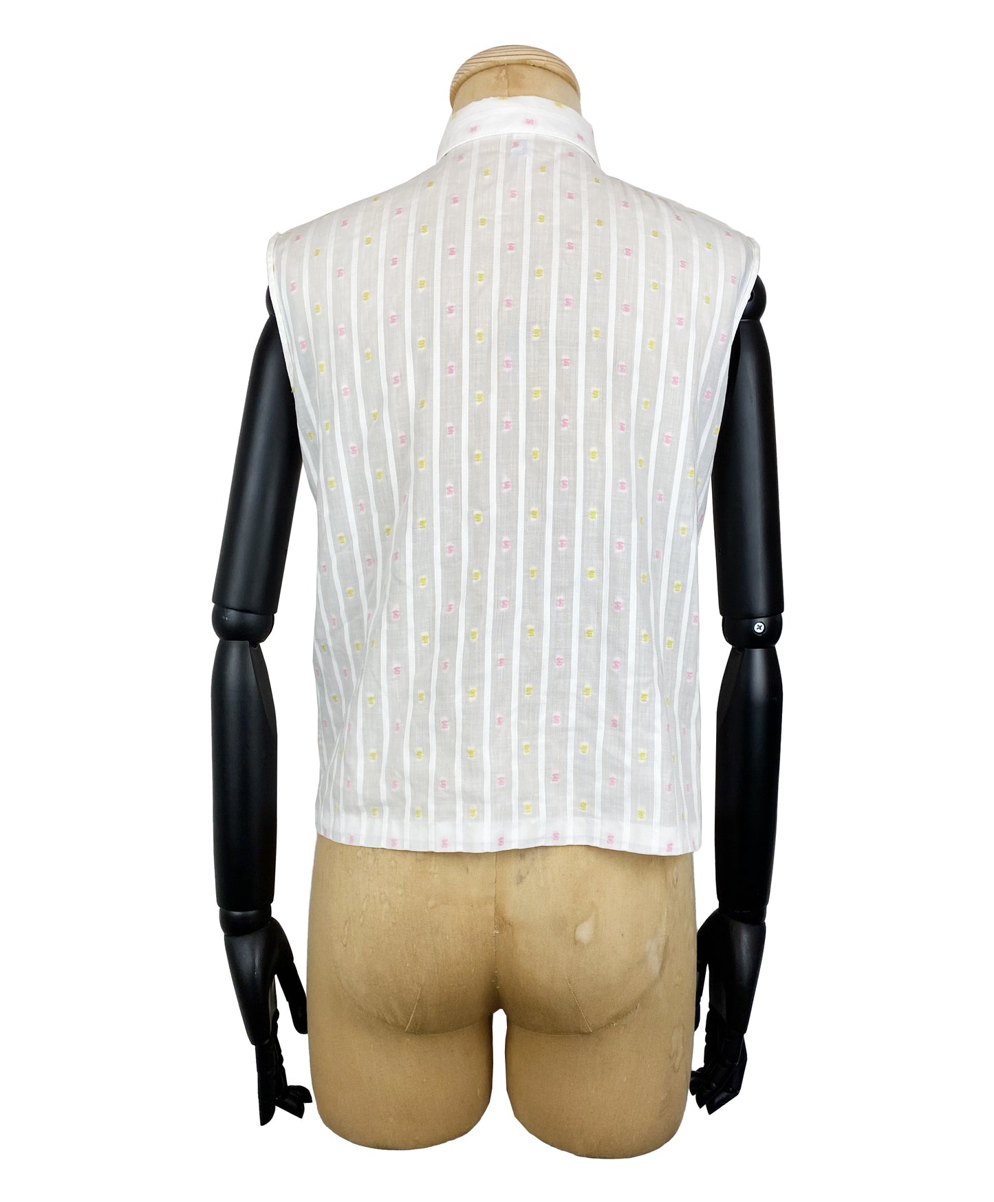 1960s Embroidered Cotton Sleeveless Shirt (S)
