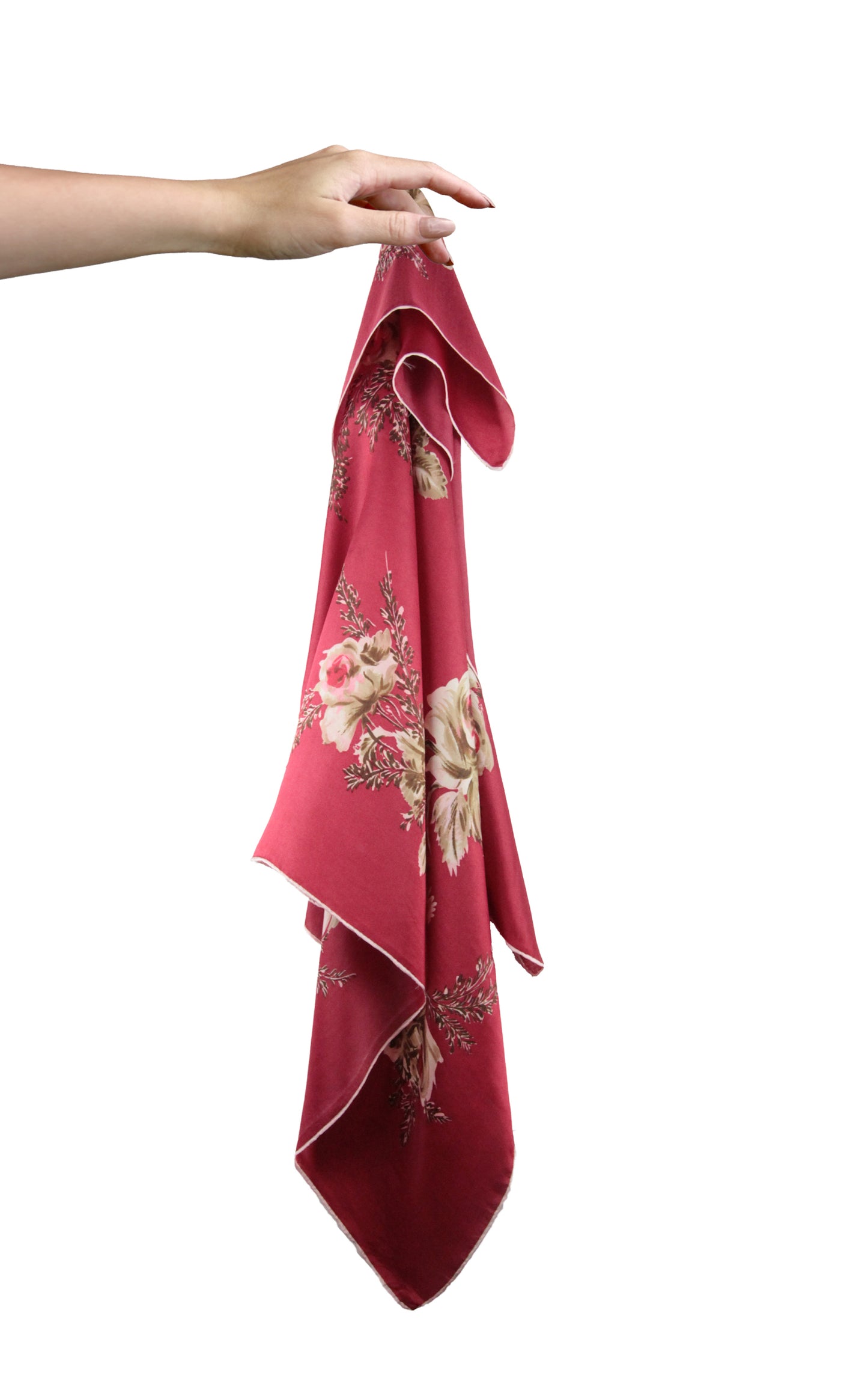 1980s Floral Large Square Scarf