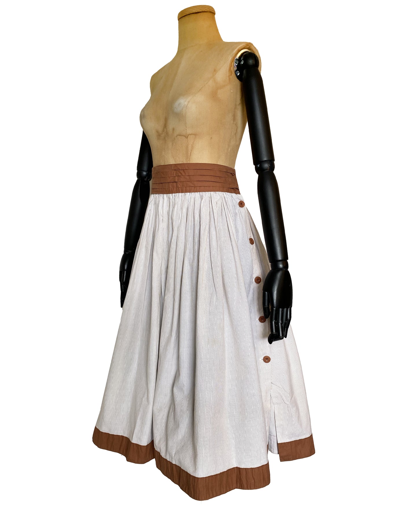 1970s Cotton Wrap Skirt (M)
