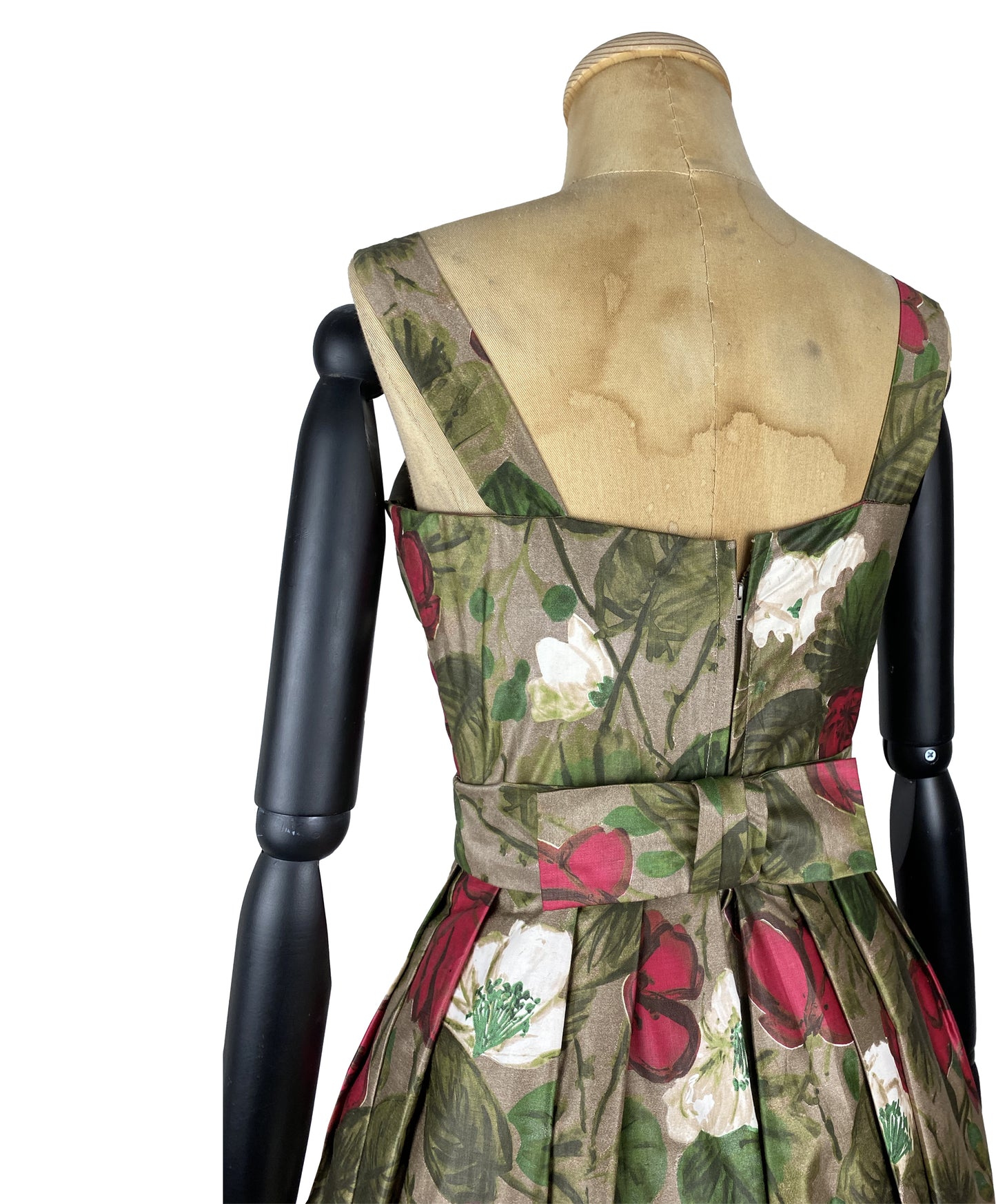 1950s Floral Cocktail Dress (S)