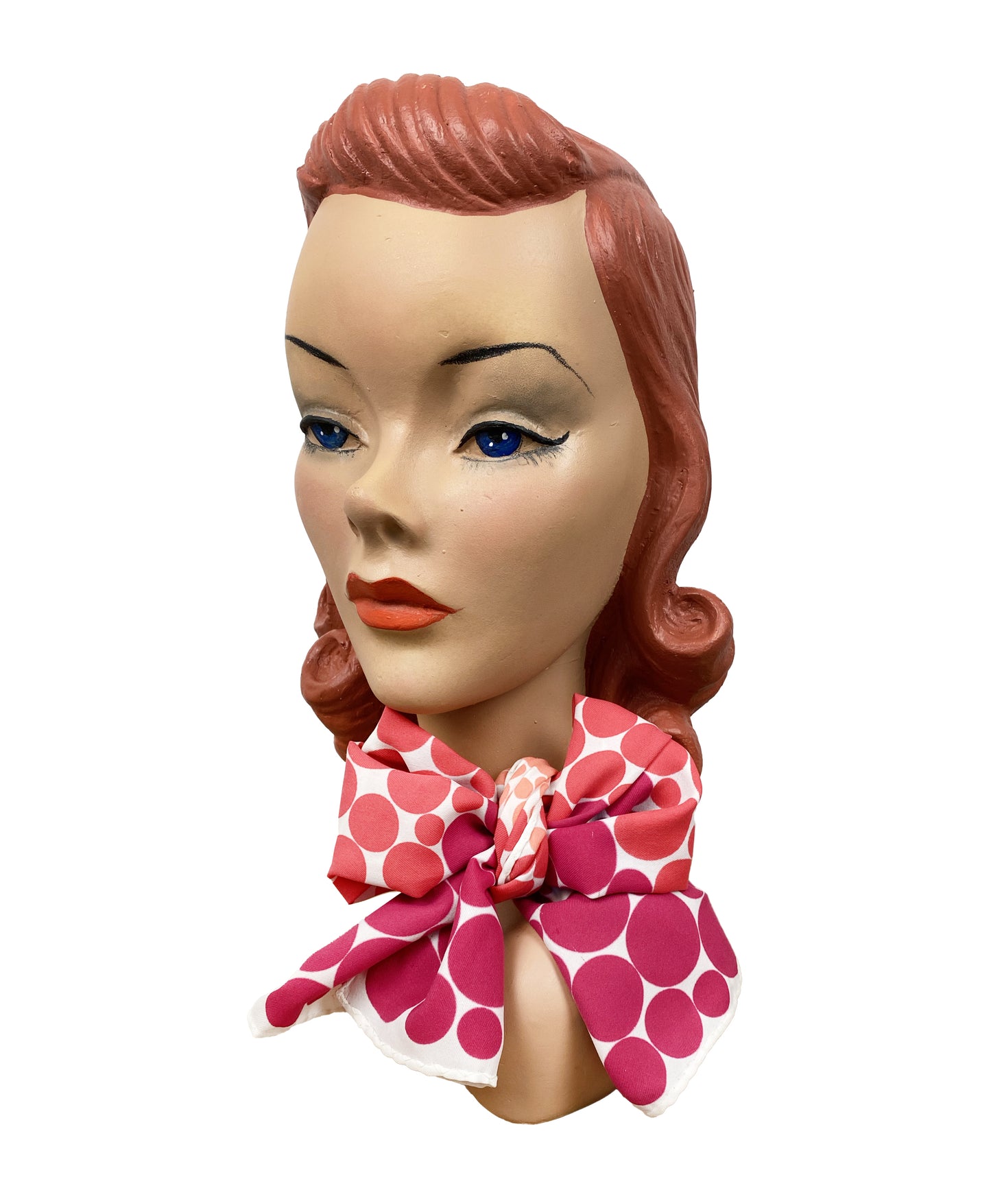 1960s Pink Polka Dots Scarf