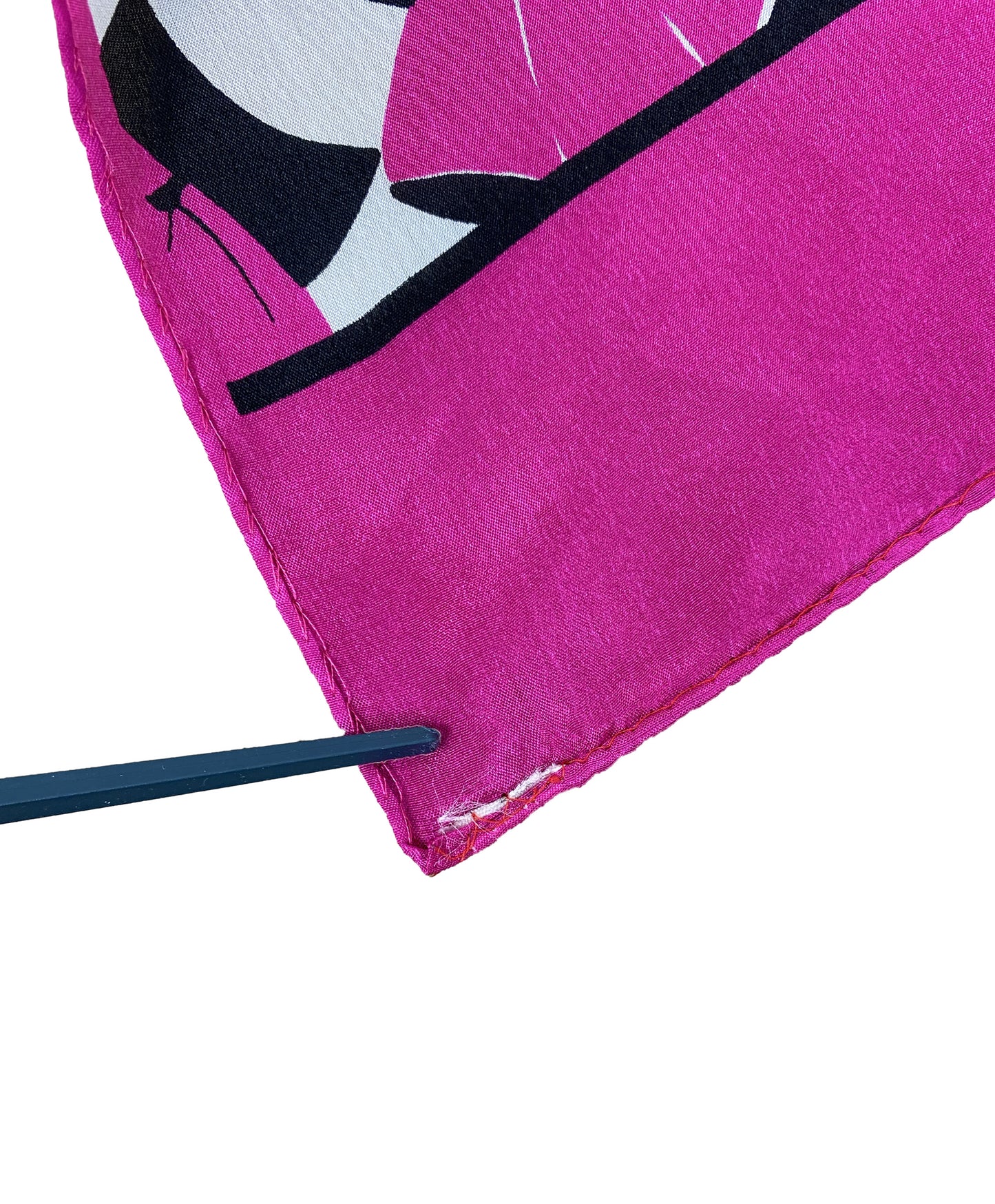 1980s Magenta Umbrella Prints Scarf