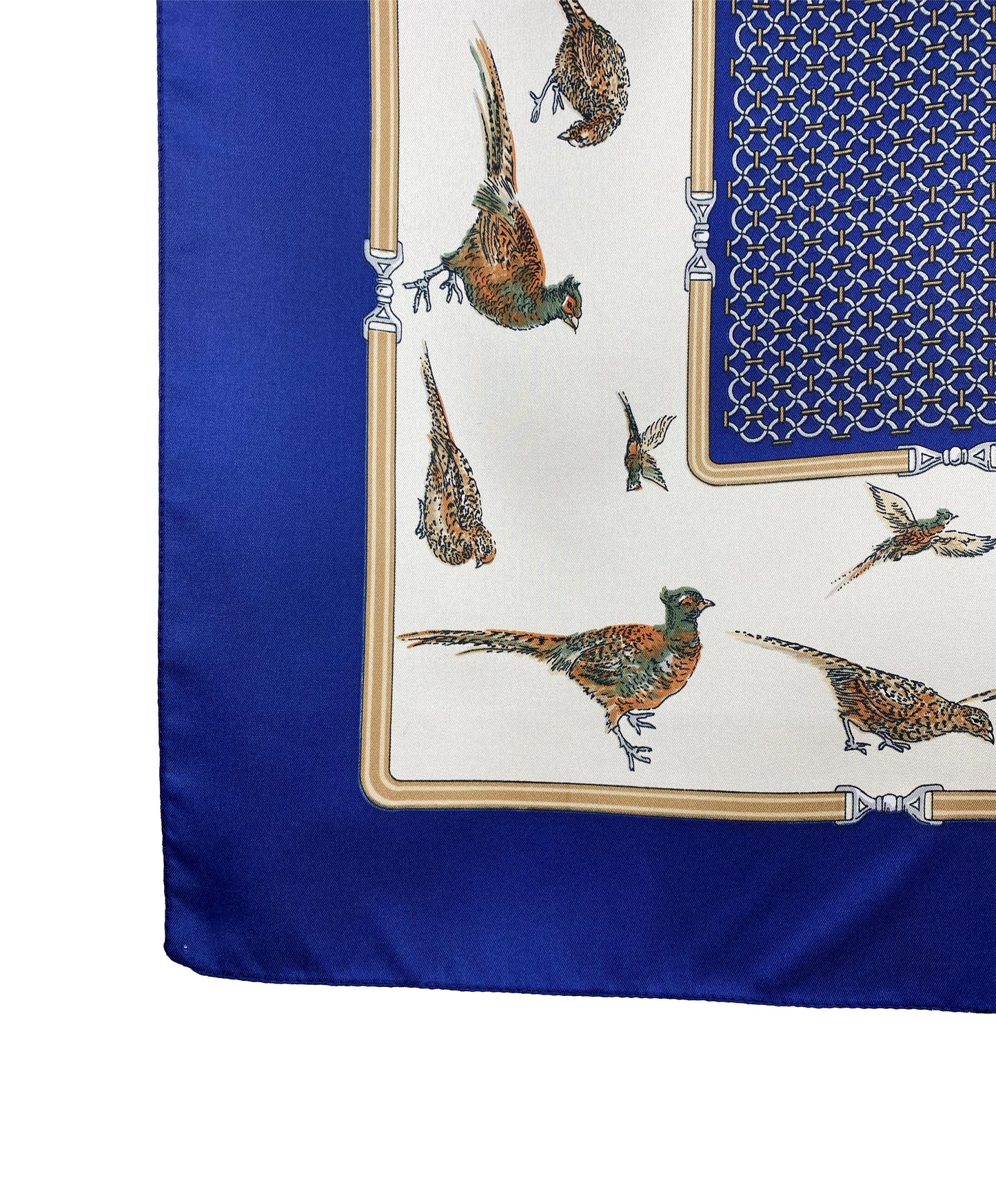 1960s Pheasant Navy Scarf
