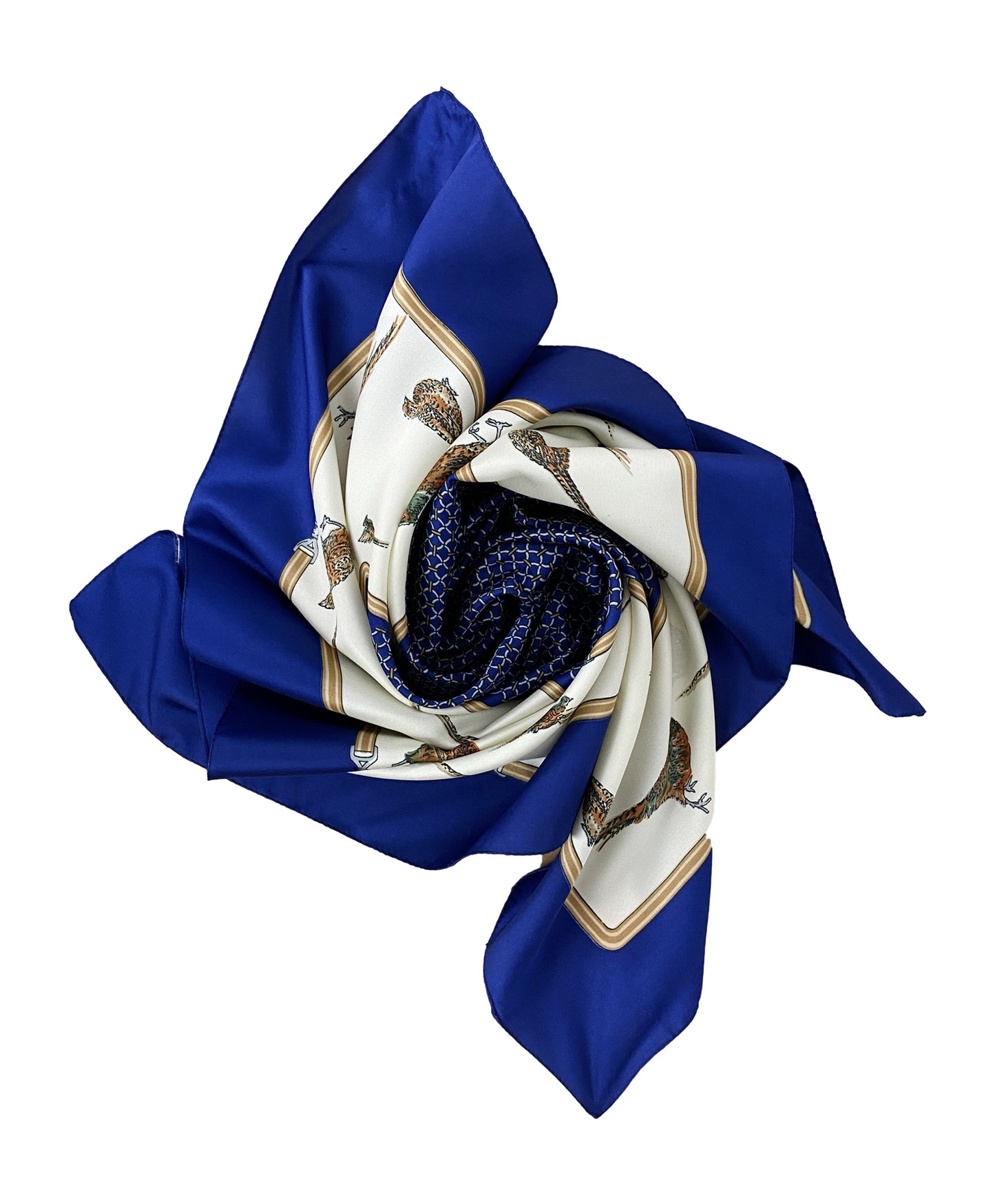 1960s Pheasant Navy Scarf