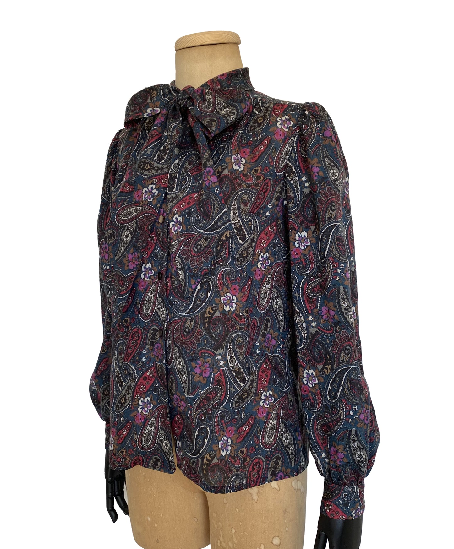 1980s Puffy Long Sleeve Blouse (M)