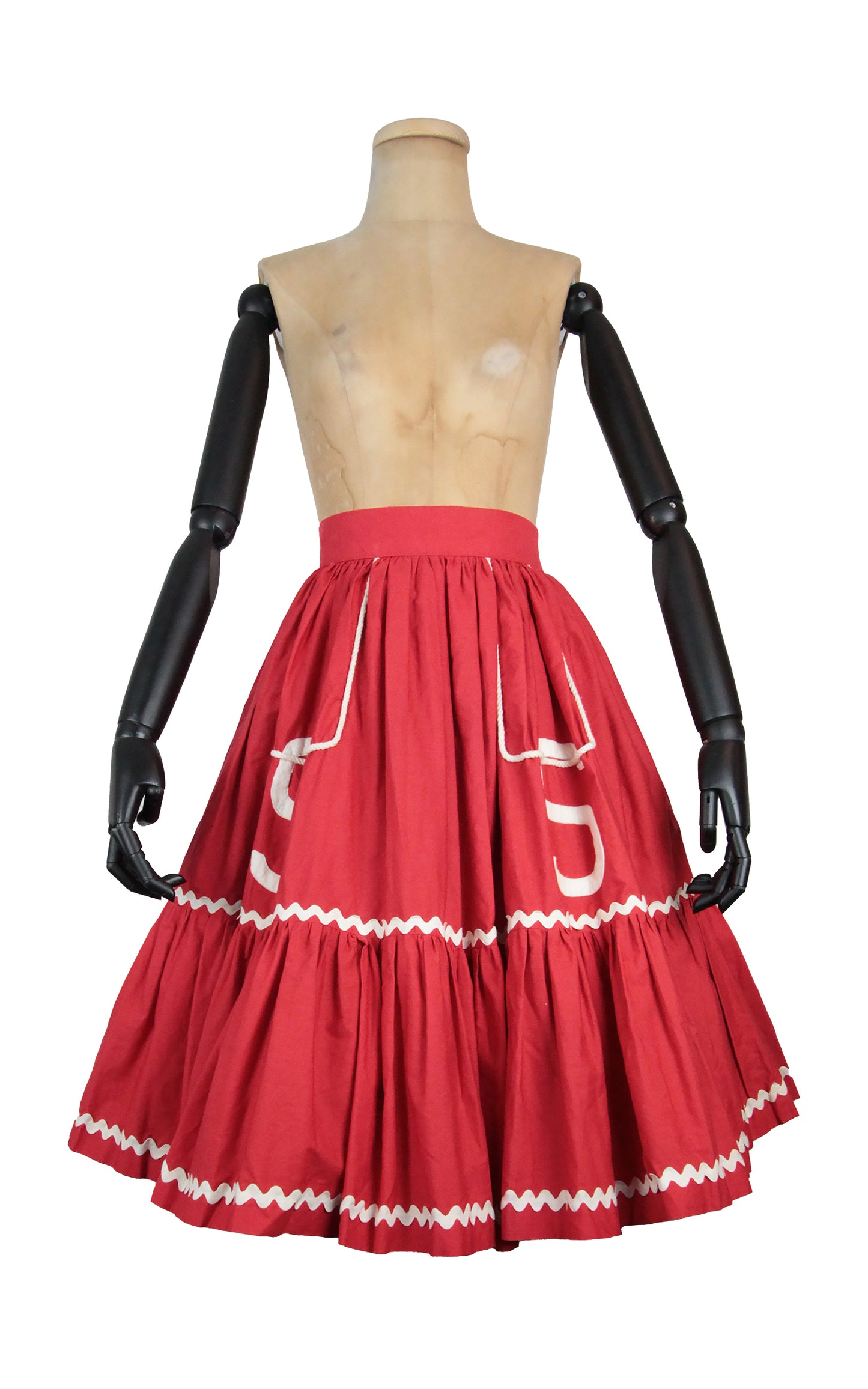 1960s Red Circle Skirt (S)
