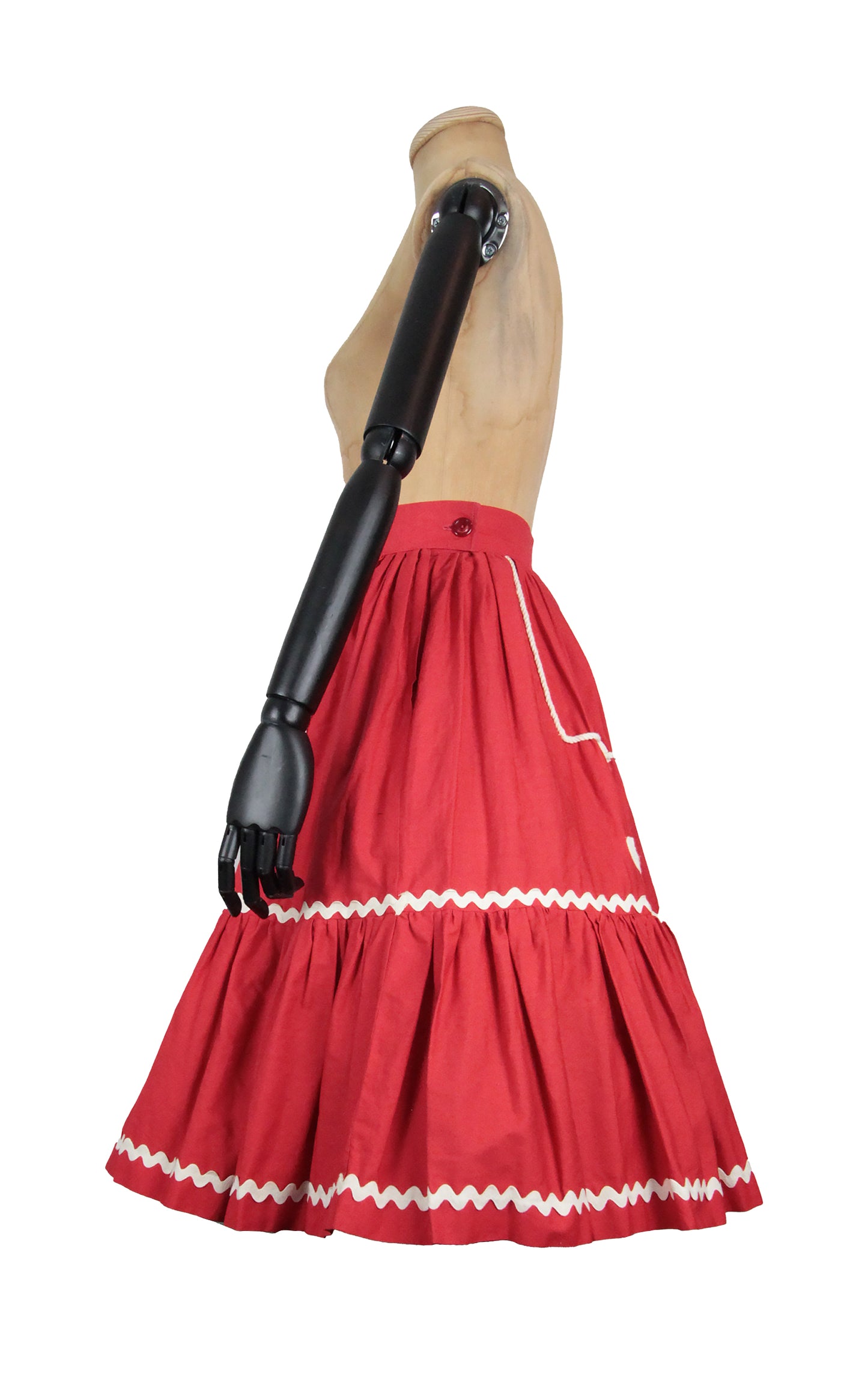 1960s Red Circle Skirt (S)