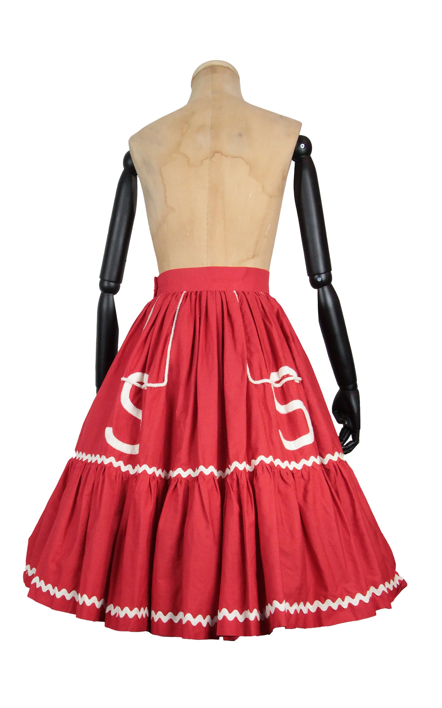 1960s Red Circle Skirt (S)
