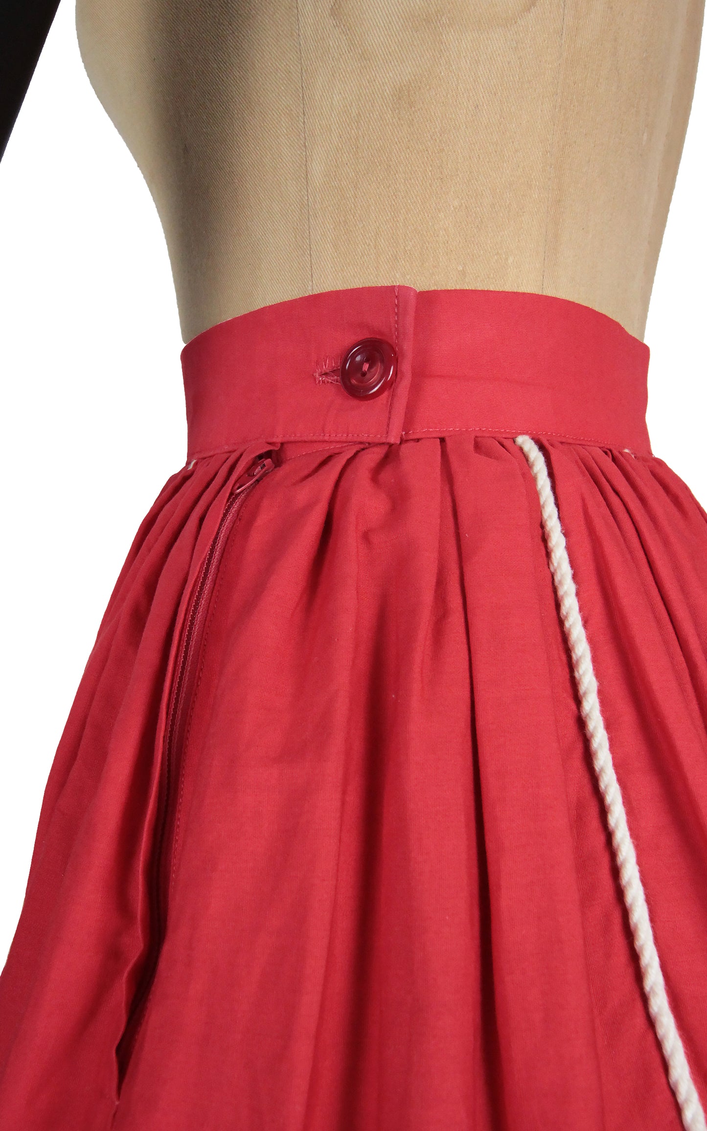 1960s Red Circle Skirt (S)