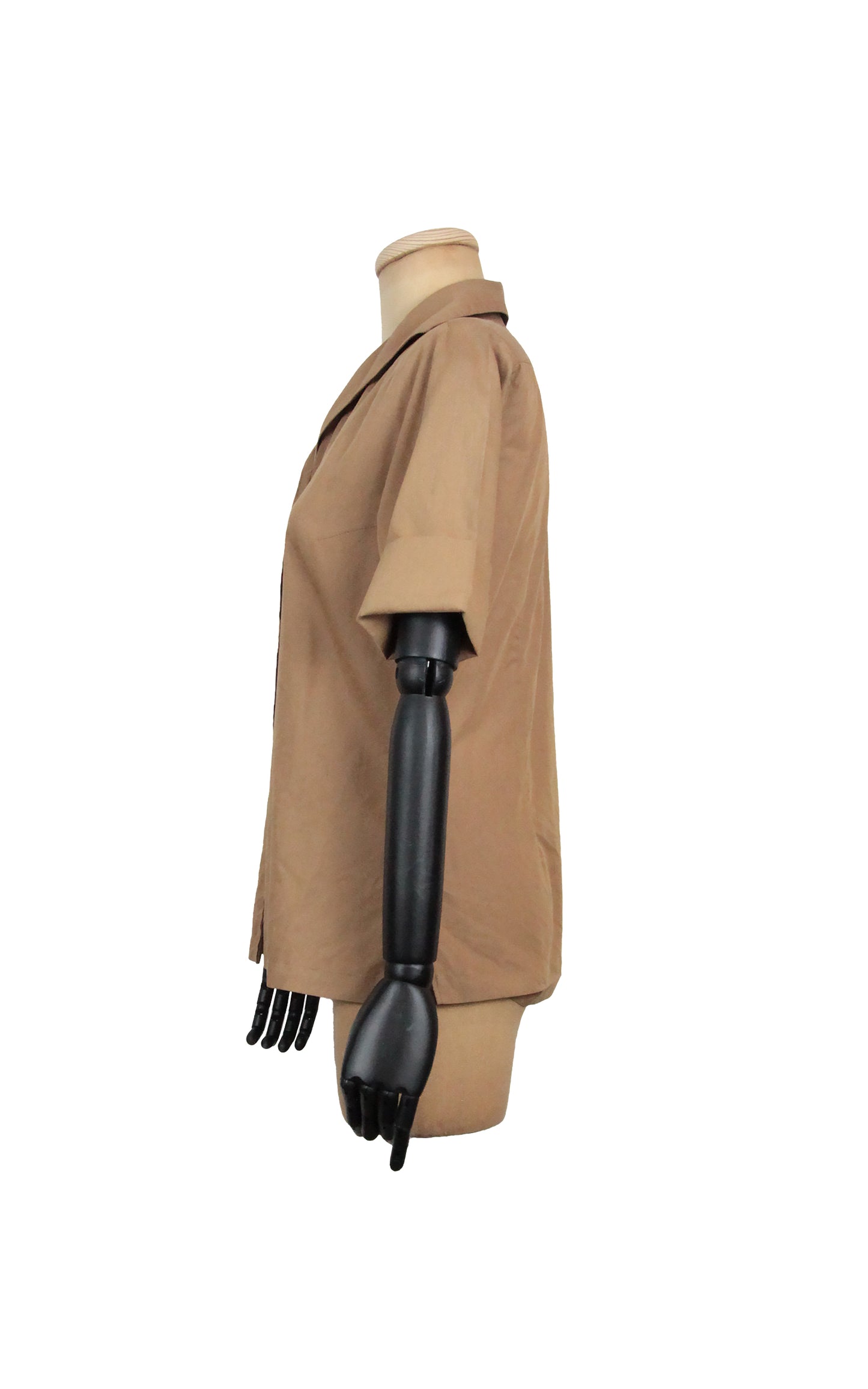 1950s Casual Brown Shirt (M)