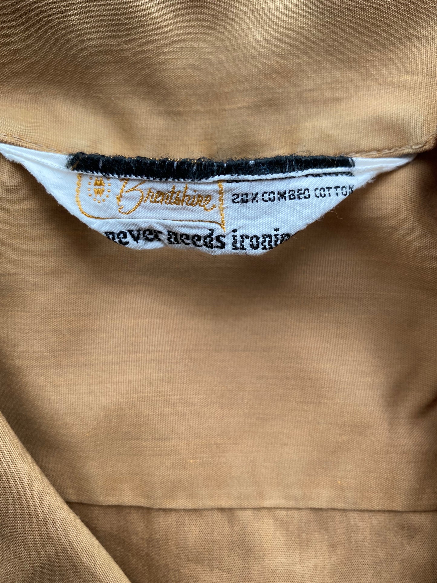 1950s Casual Brown Shirt (M)