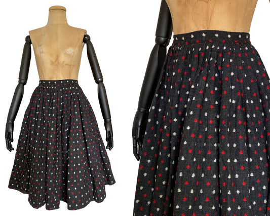 1950s Wool Circle Skirt (XS)