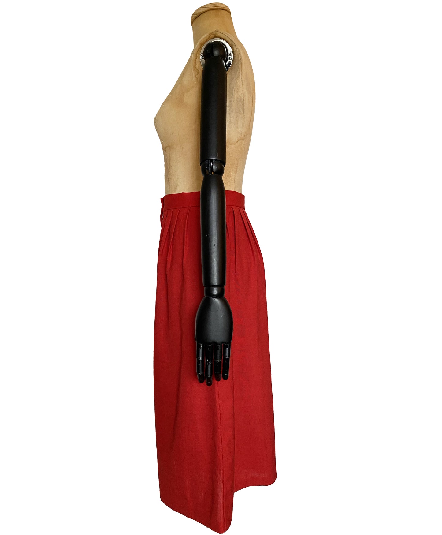1970s Red High Waist Shorts Culottes (S)