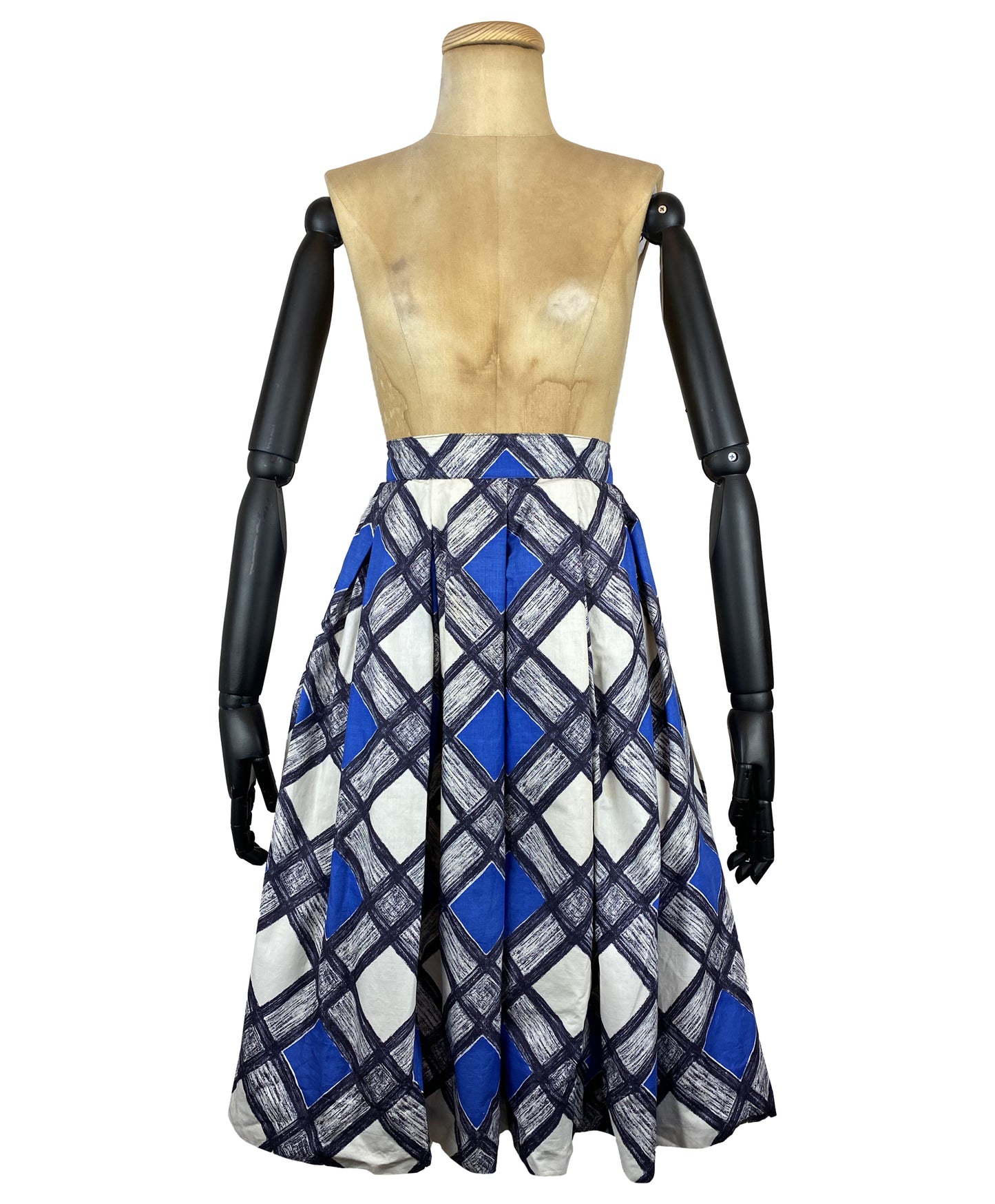 1950s Diamond Check Novelty Skirt (XS)