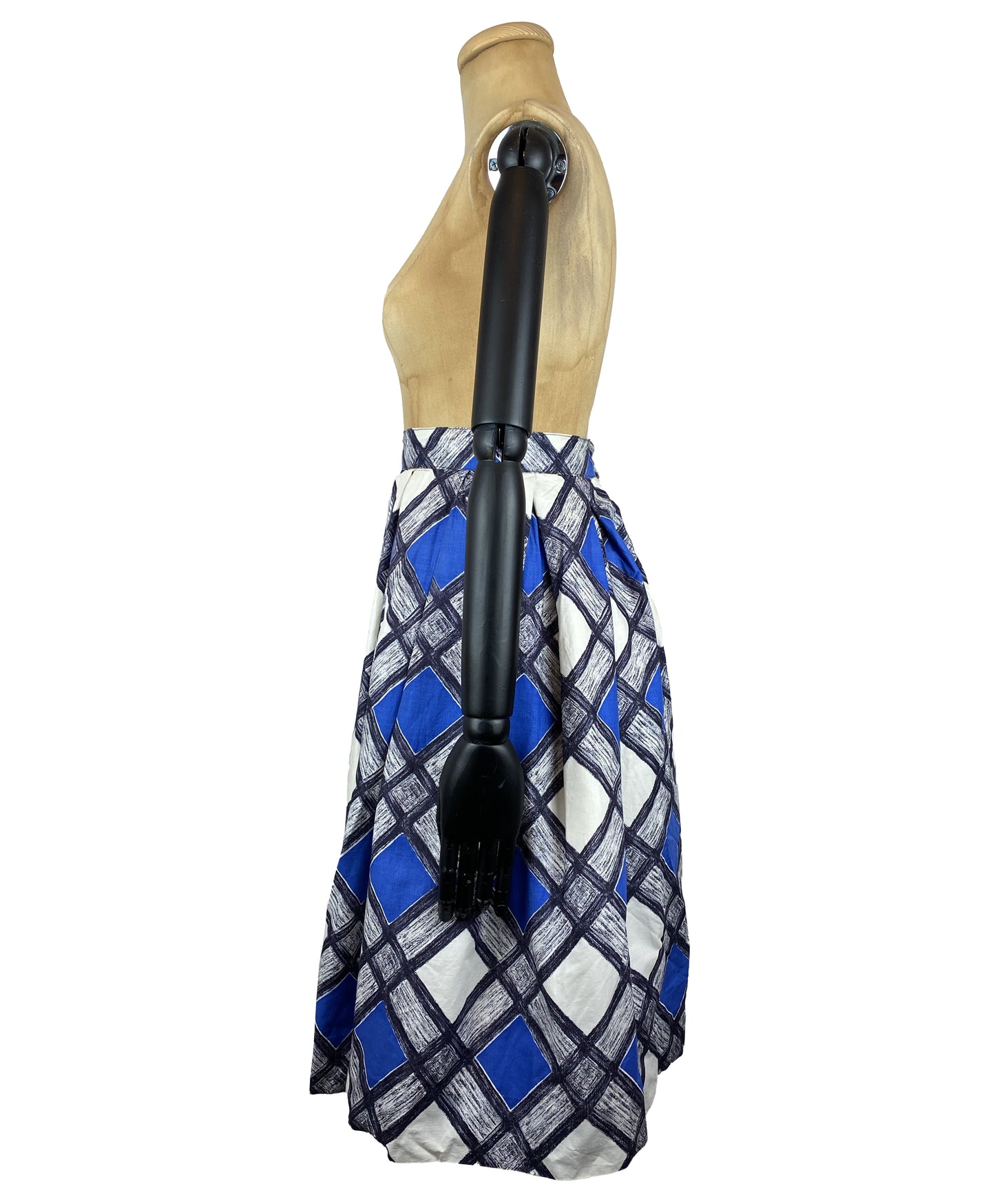 1950s Diamond Check Novelty Skirt (XS)
