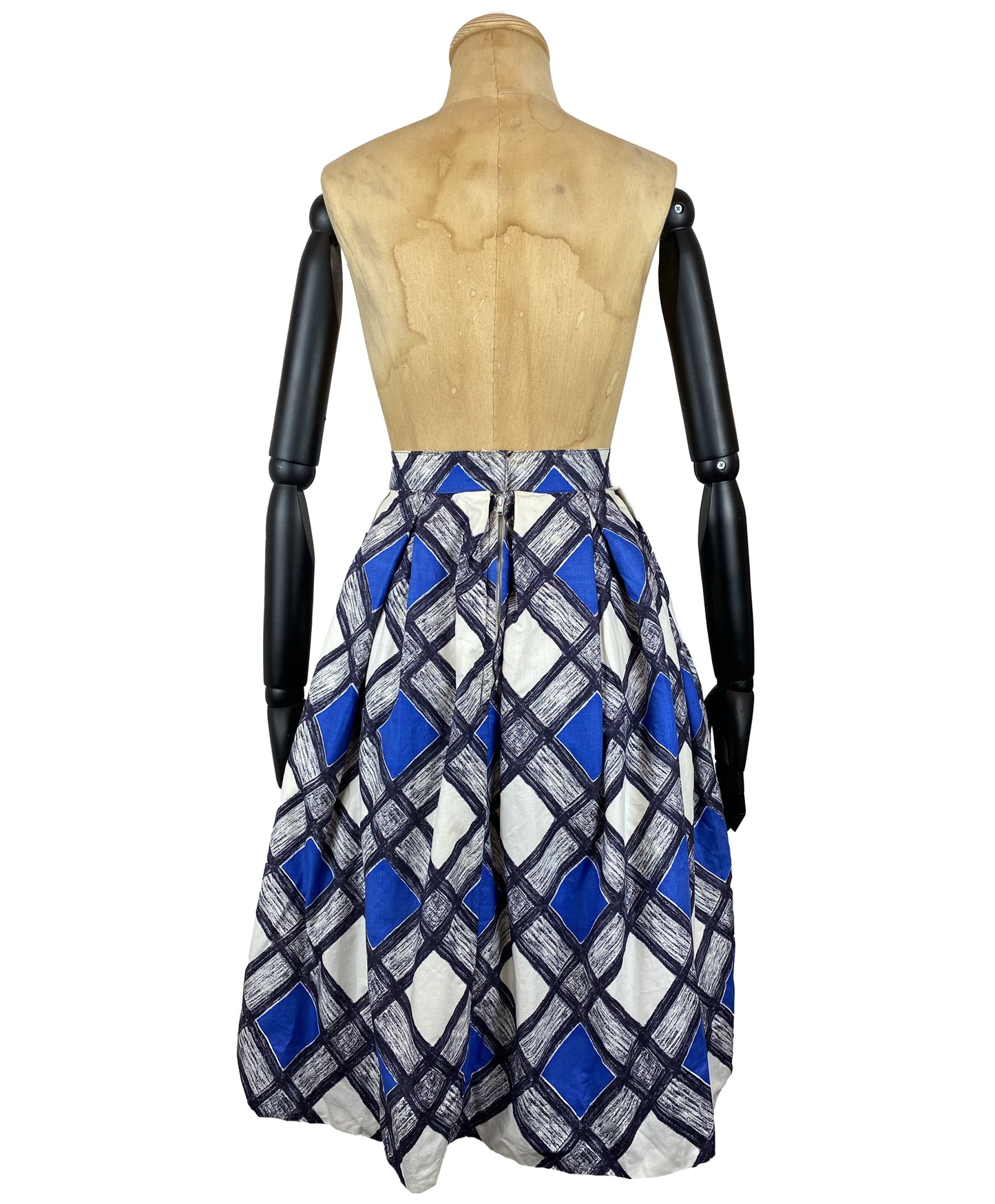 1950s Diamond Check Novelty Skirt (XS)