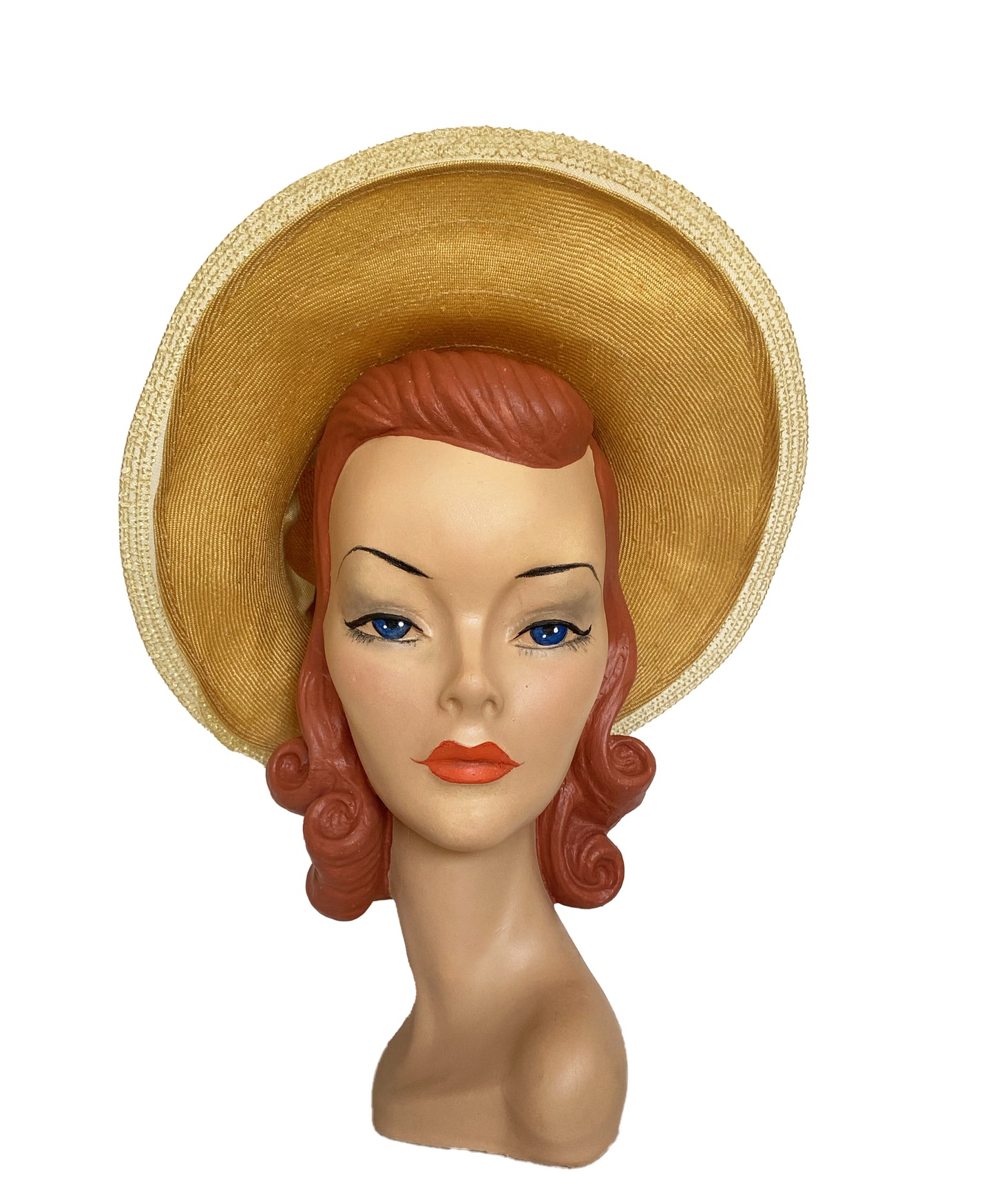 1950s Wide Brim Sun Hat (S-M)