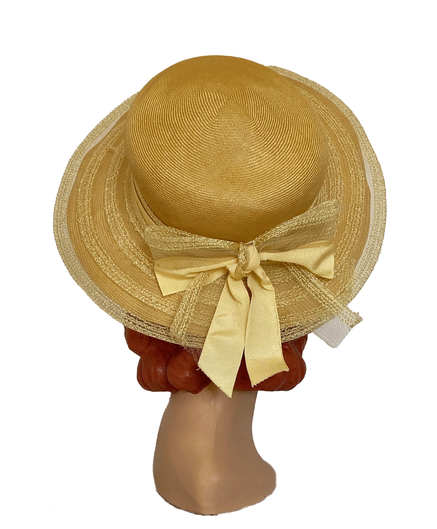 1950s Wide Brim Sun Hat (S-M)