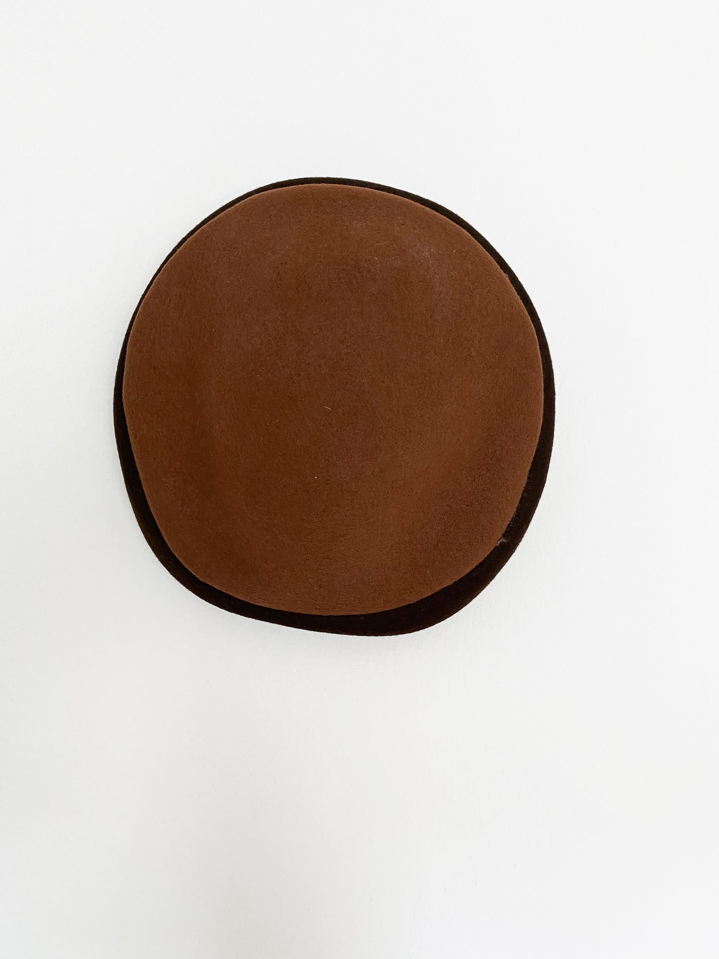1950s Two Tone Brown Circular Hat (S-M)