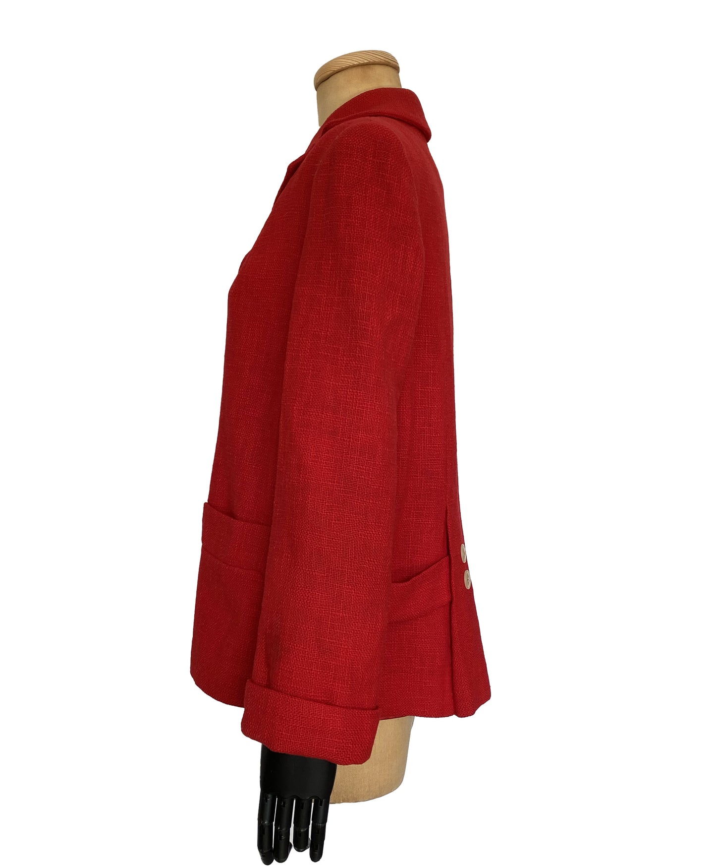 1980s Boxy Tailored Red Blazer (L)