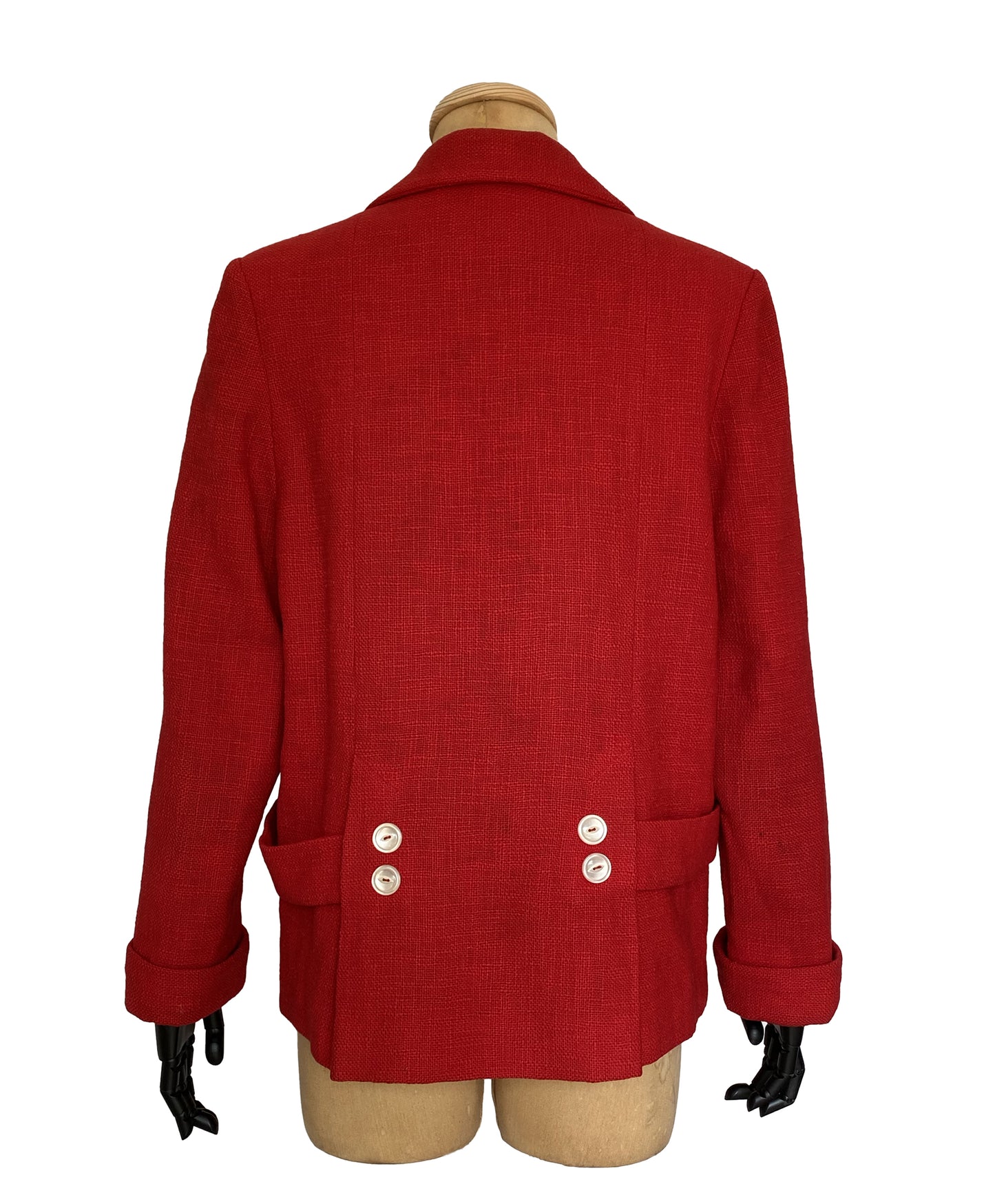 1980s Boxy Tailored Red Blazer (L)