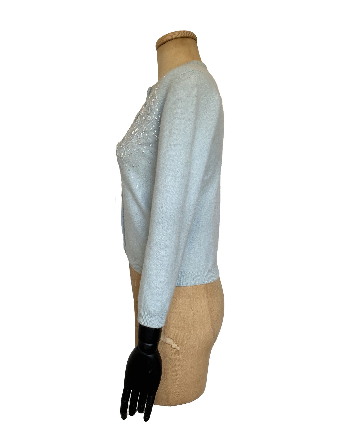 1990s does 1950s Beaded Sequin Cardigan (XS)