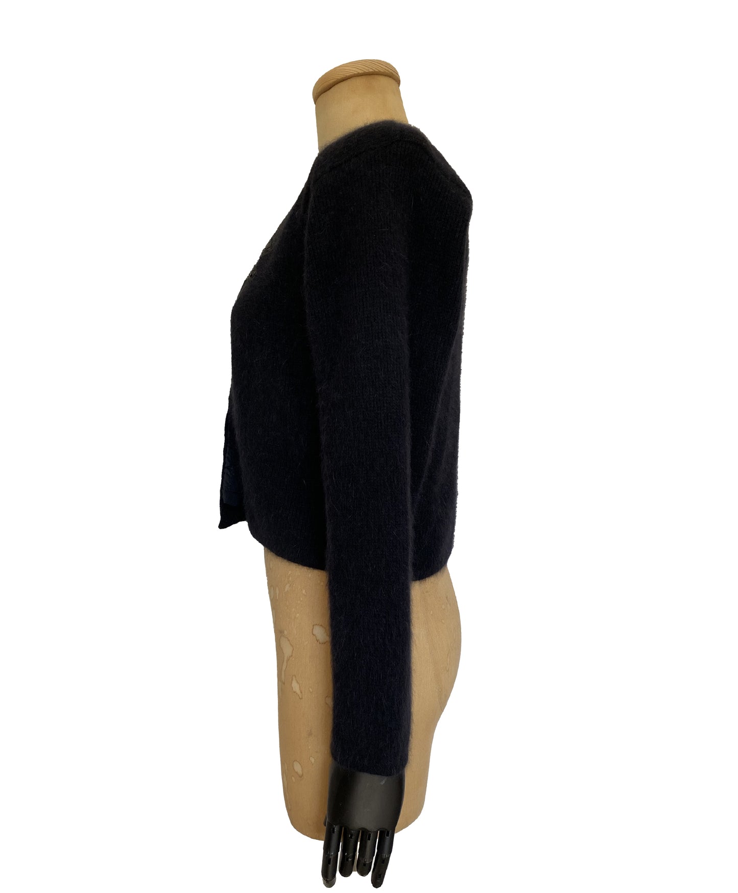1990s Beaded Angora Cardigan (XS-S)