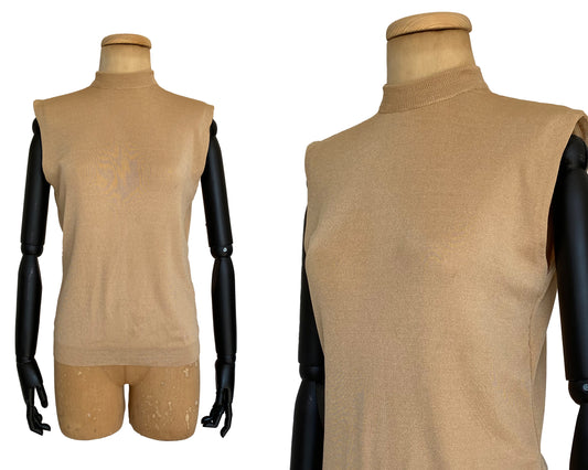 1970s High Neck Knitted Top (XS-S)