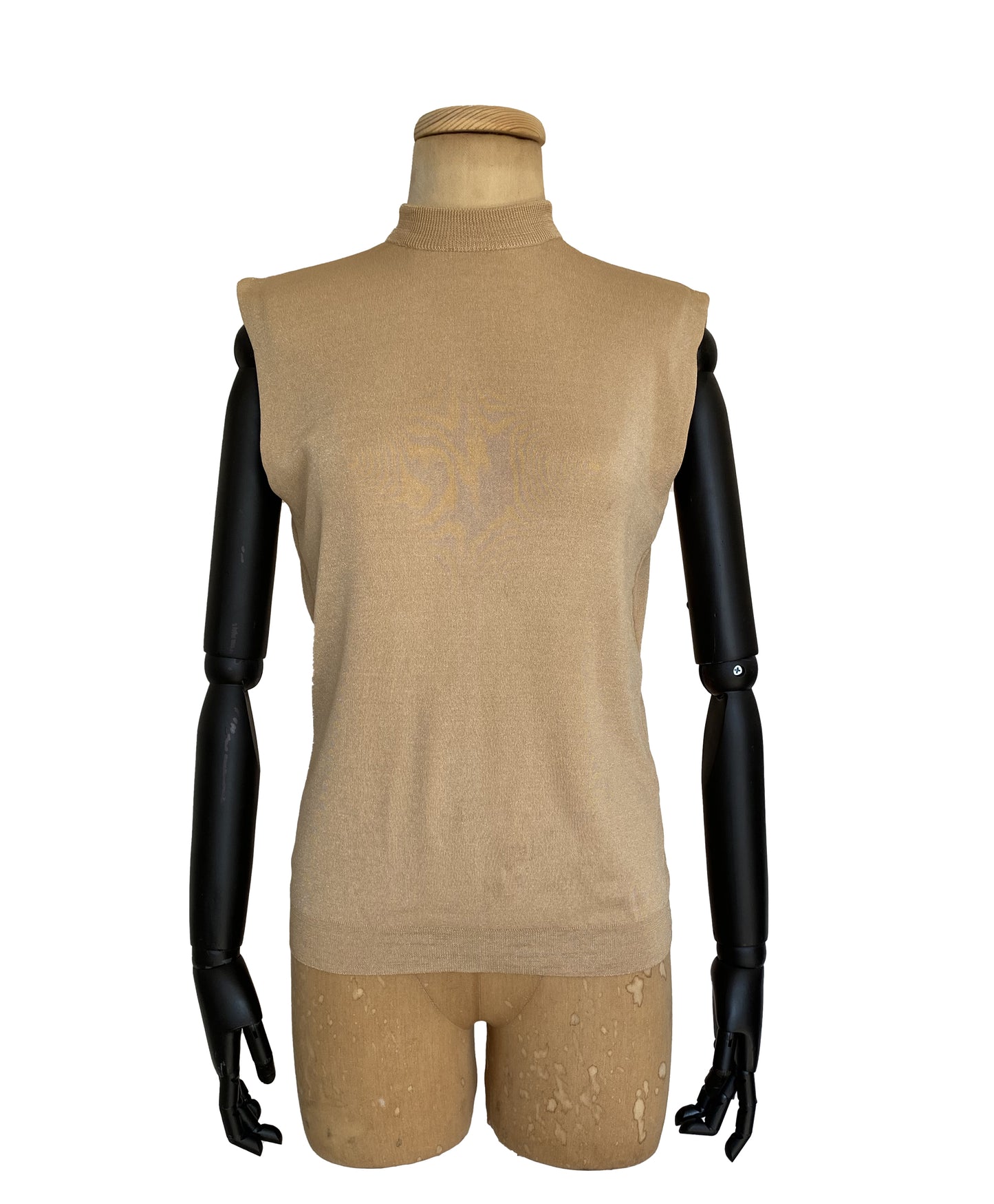 1970s High Neck Knitted Top (XS-S)