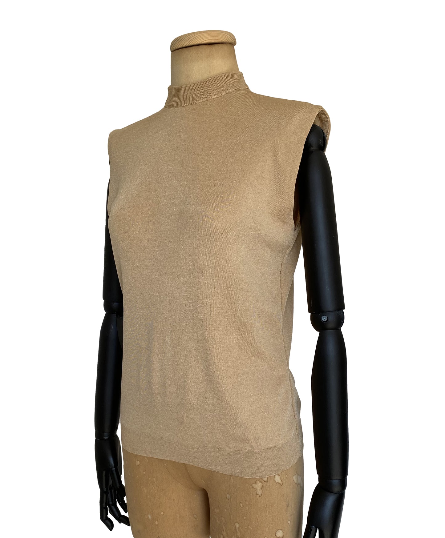 1970s High Neck Knitted Top (XS-S)