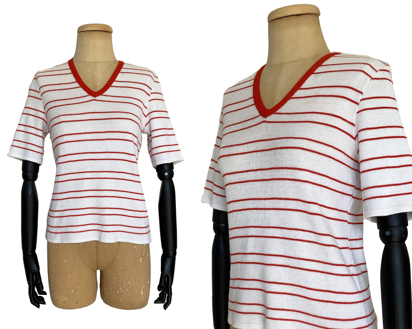1970s Stripe Knitted Top (XS)