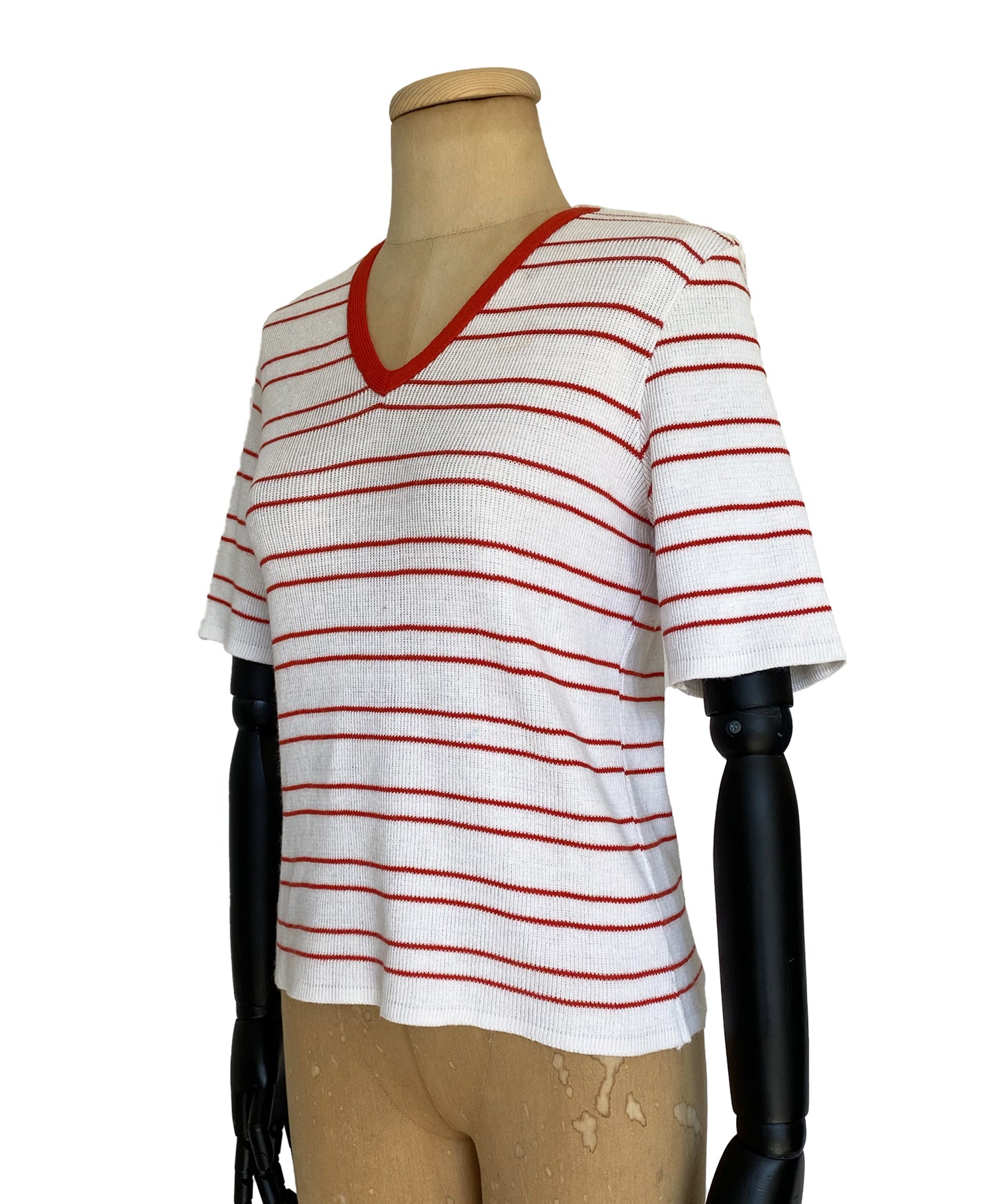 1970s Stripe Knitted Top (XS)