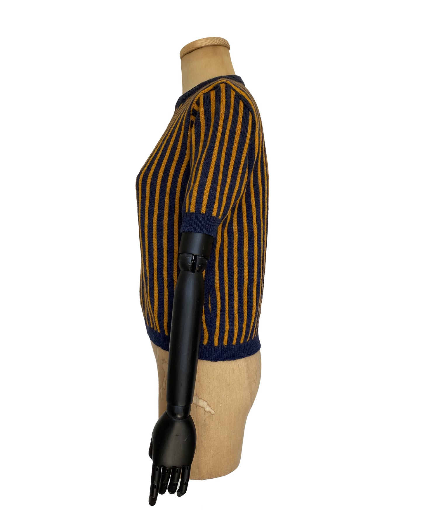 1950s Knitted Top With Stripes (M)