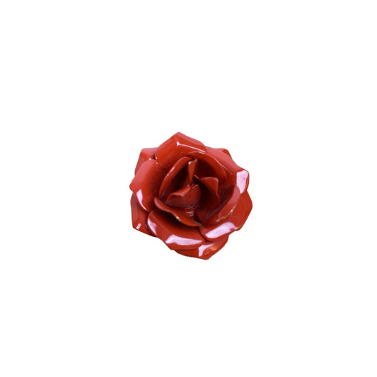 1960s Lipstick Red Rose Brooch