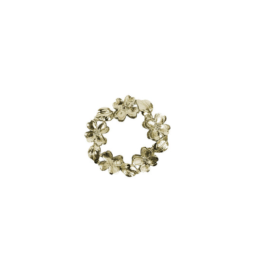 1960s Mid Century Flower Wreath Brooch