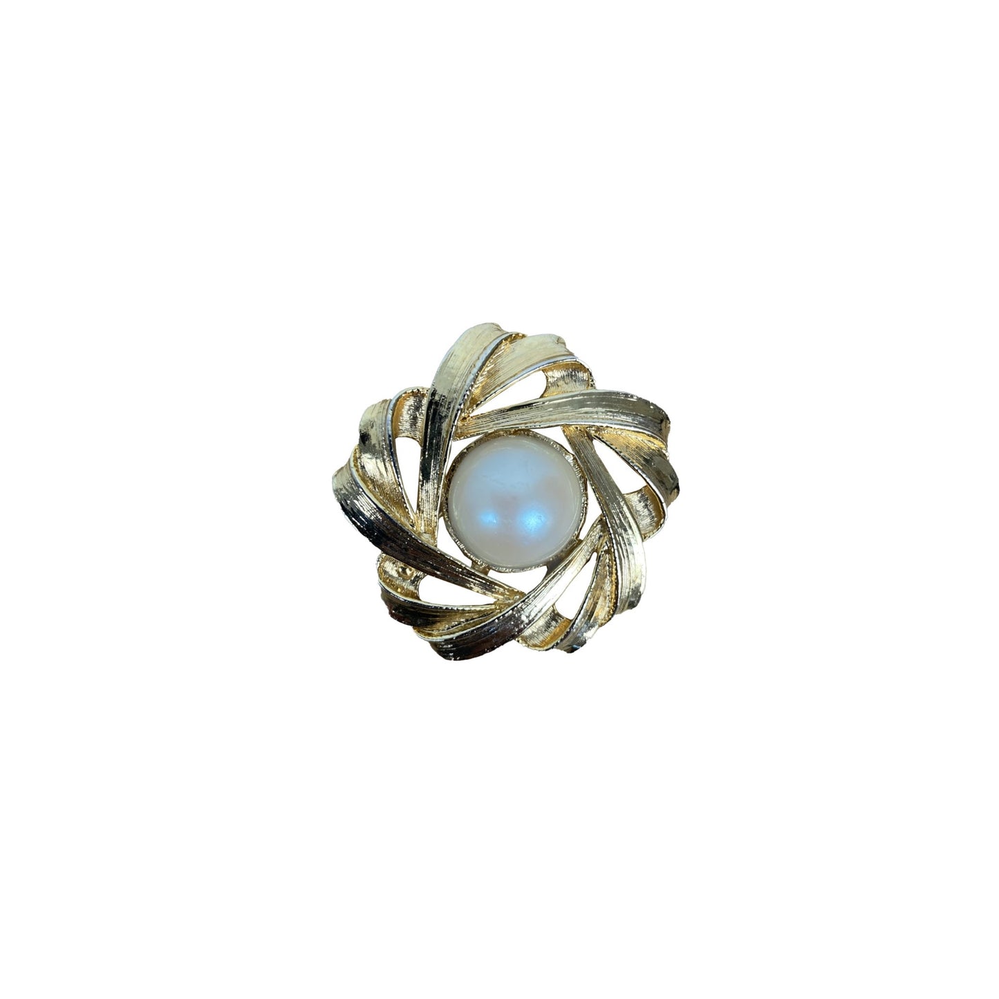 1960s Mid Century Faux Pearl Brooch