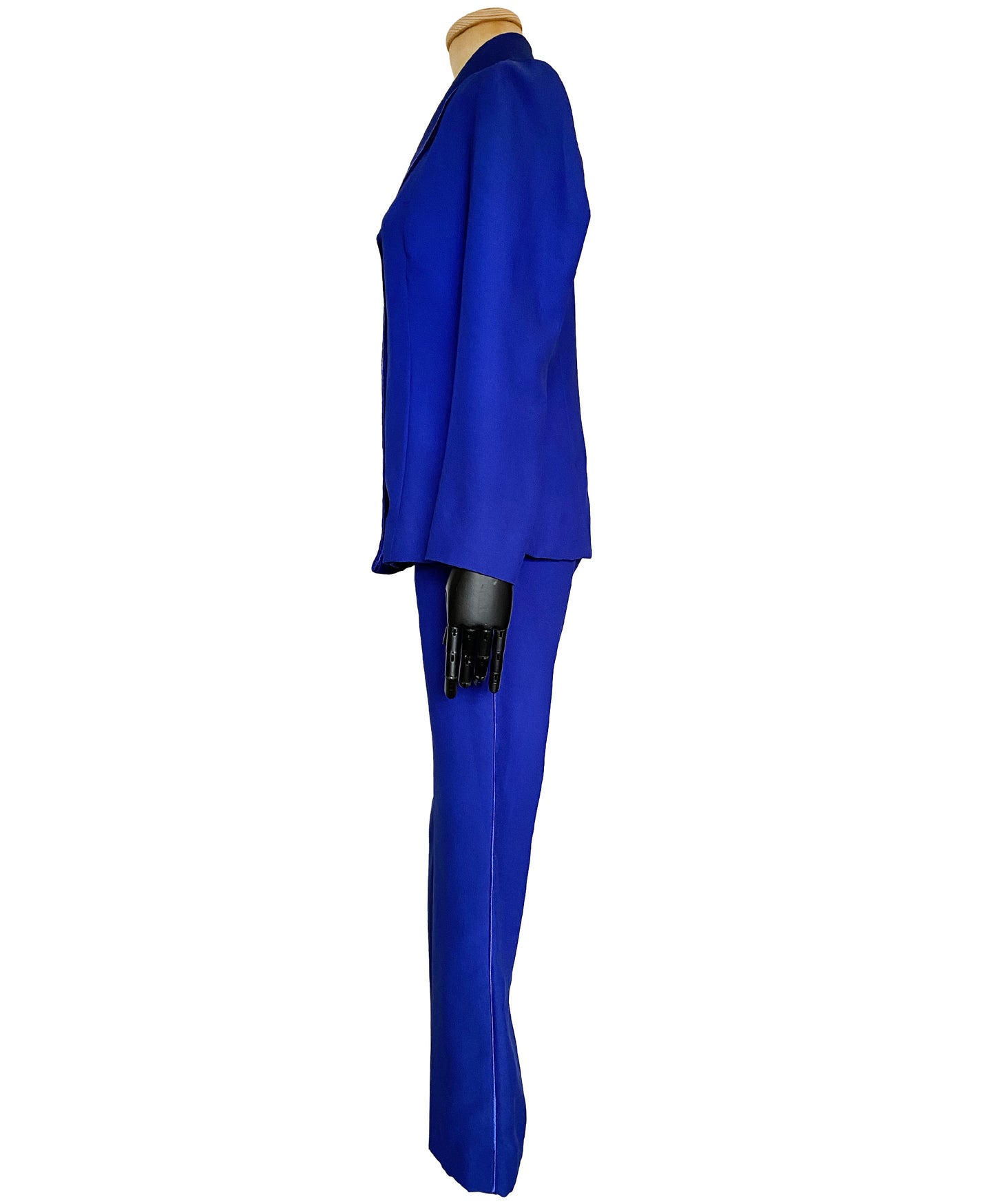 1990s Electric Blue Pants Suit Set (M)