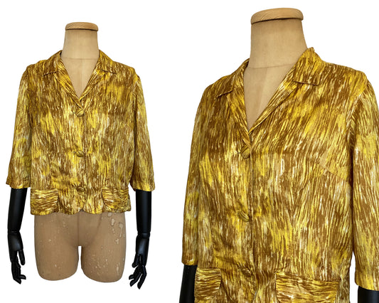 1950s Short Sleeve Blouse (M)