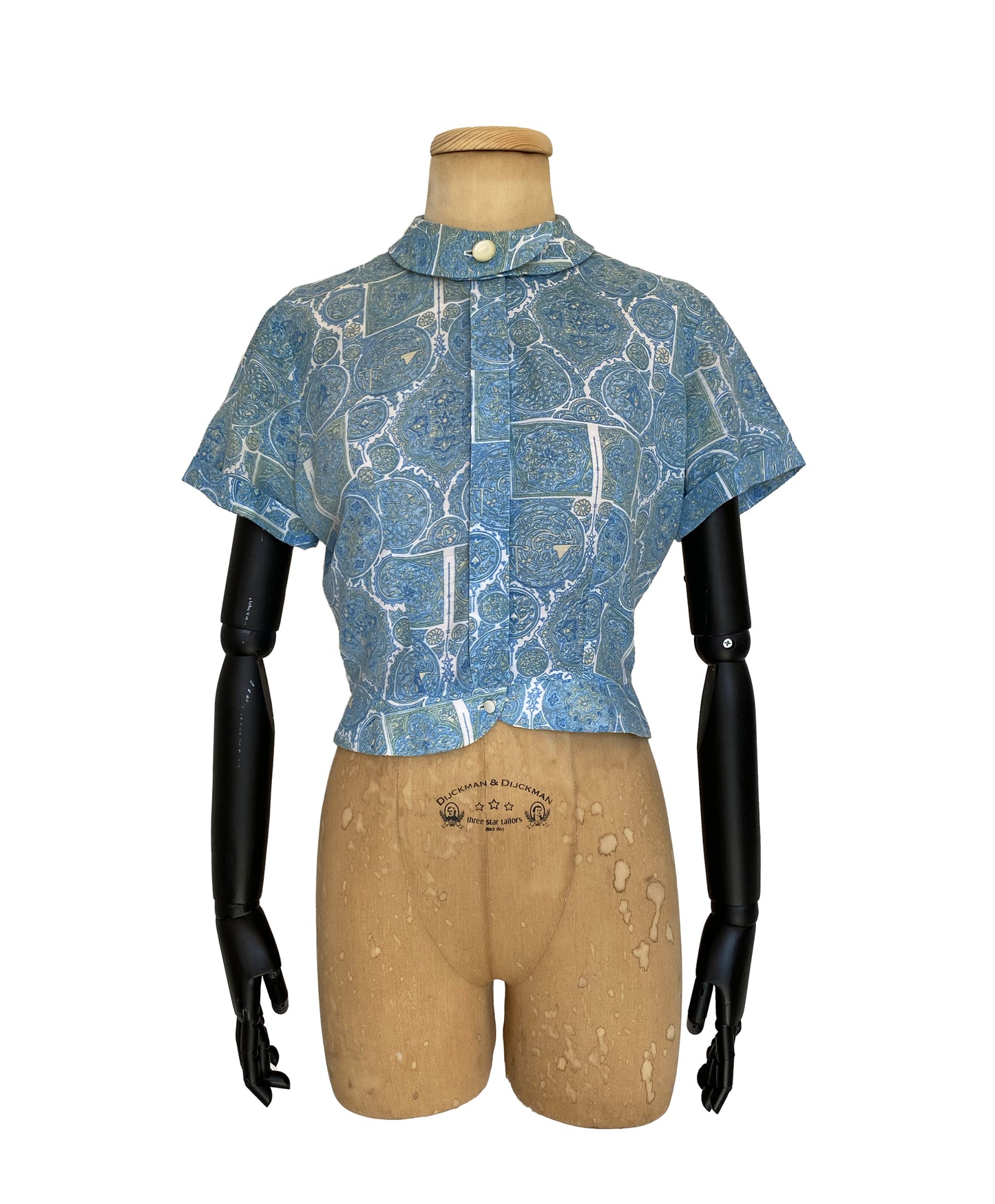 1950s Short Sleeve Blouse (M)