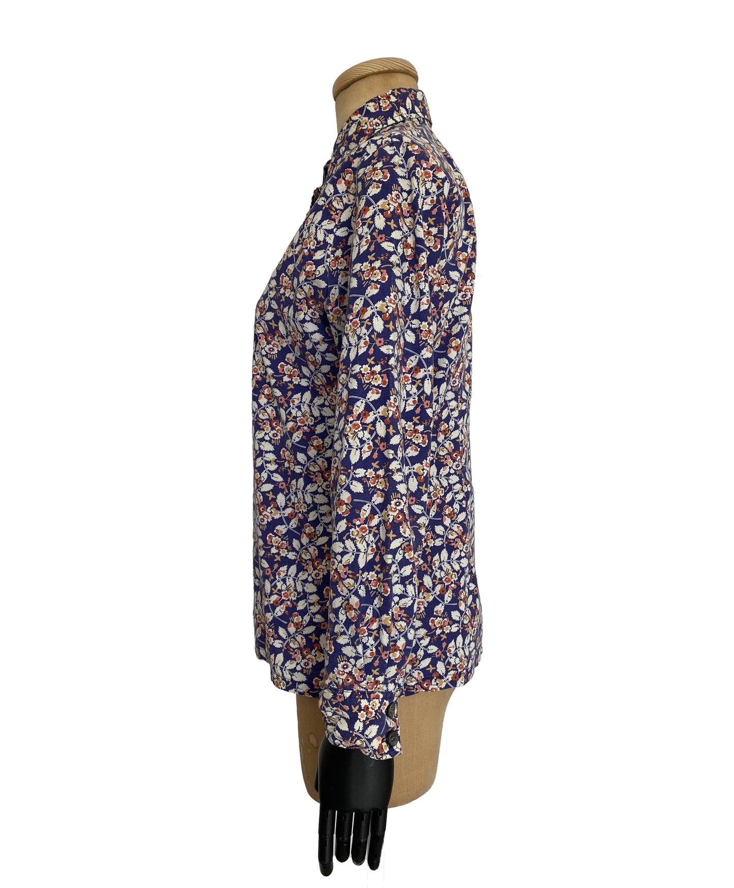 1970s Floral Long Sleeve Shirt (M)