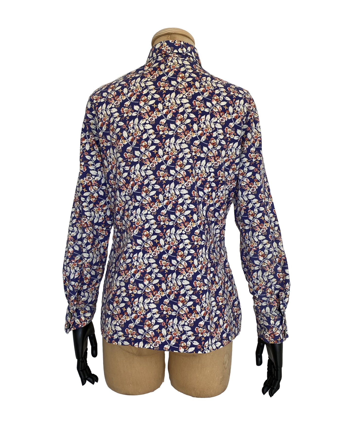 1970s Floral Long Sleeve Shirt (M)