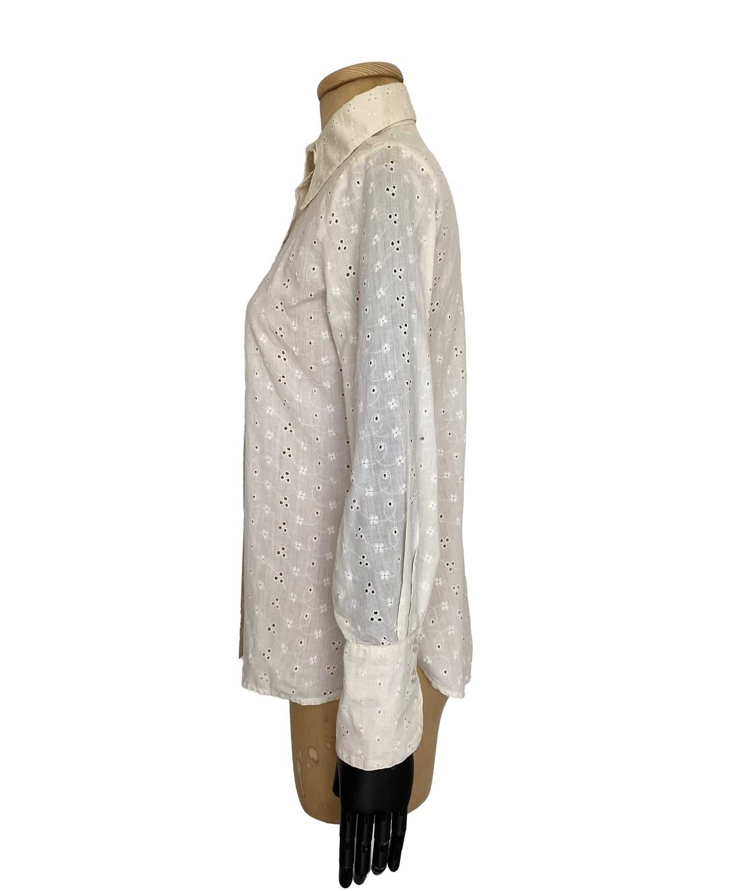 1980s Embroidered Long Sleeve Shirt (S)