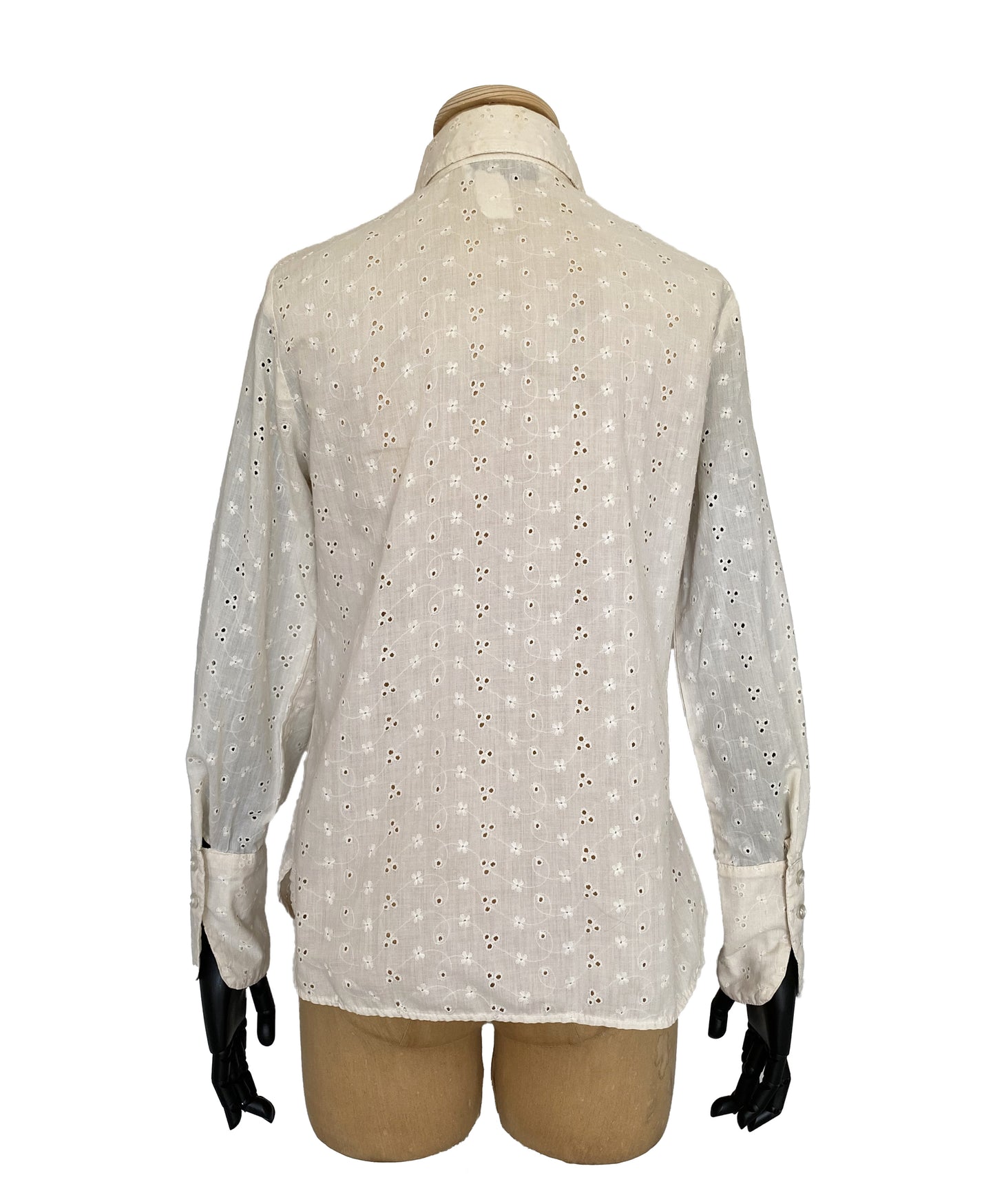 1980s Embroidered Long Sleeve Shirt (S)