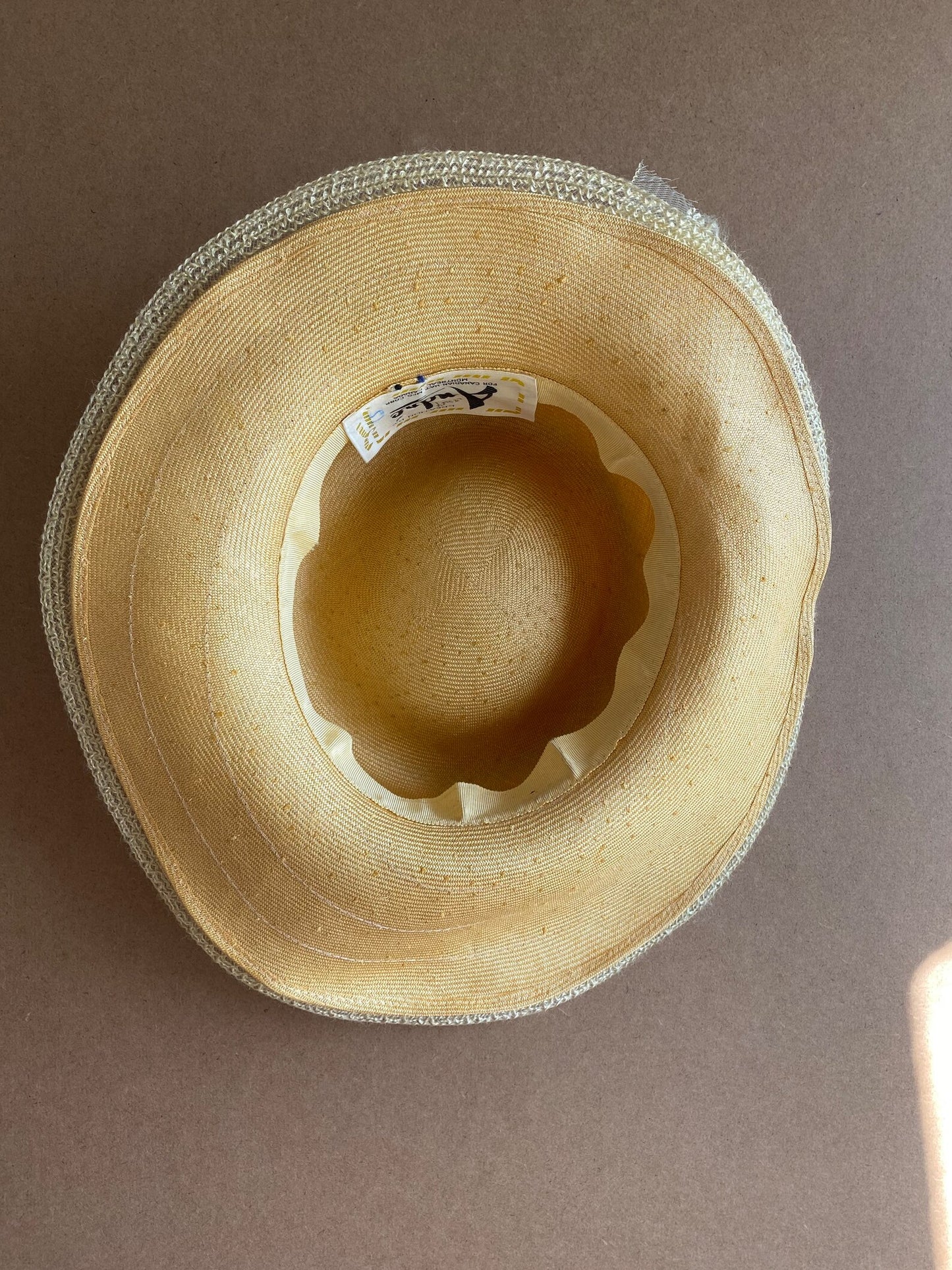 1950s Wide Brim Sun Hat (S-M)