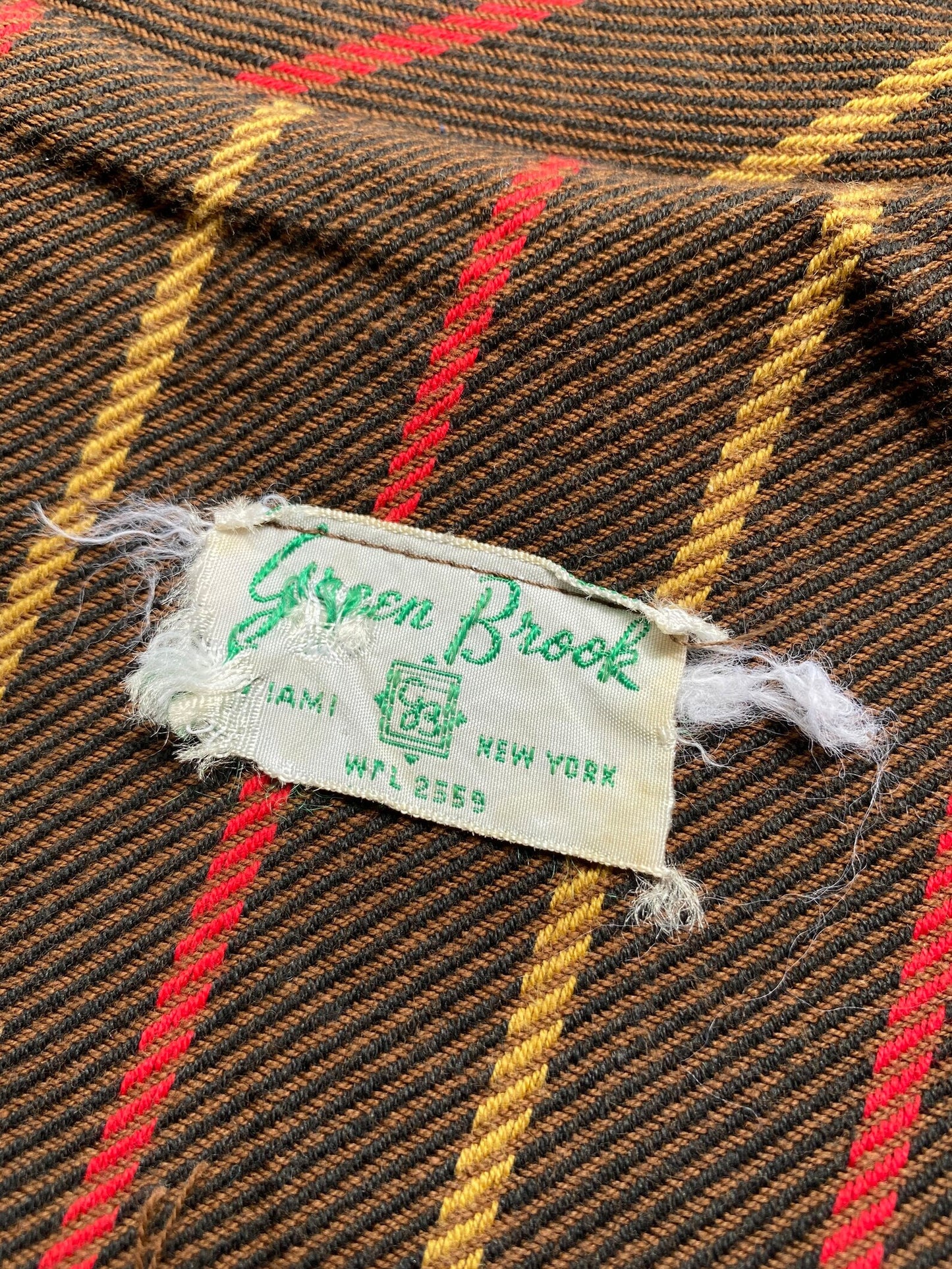1960s Brown Stripe Dress (L)