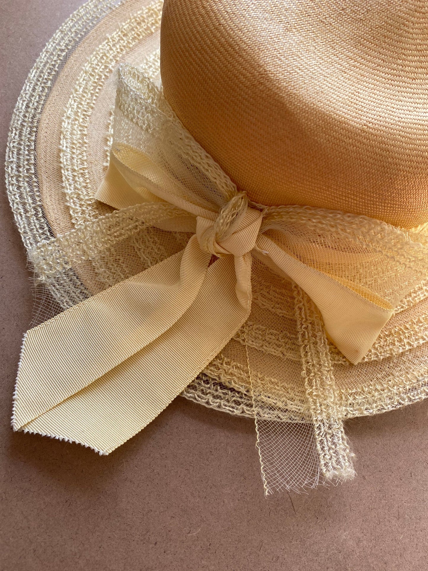 1950s Wide Brim Sun Hat (S-M)