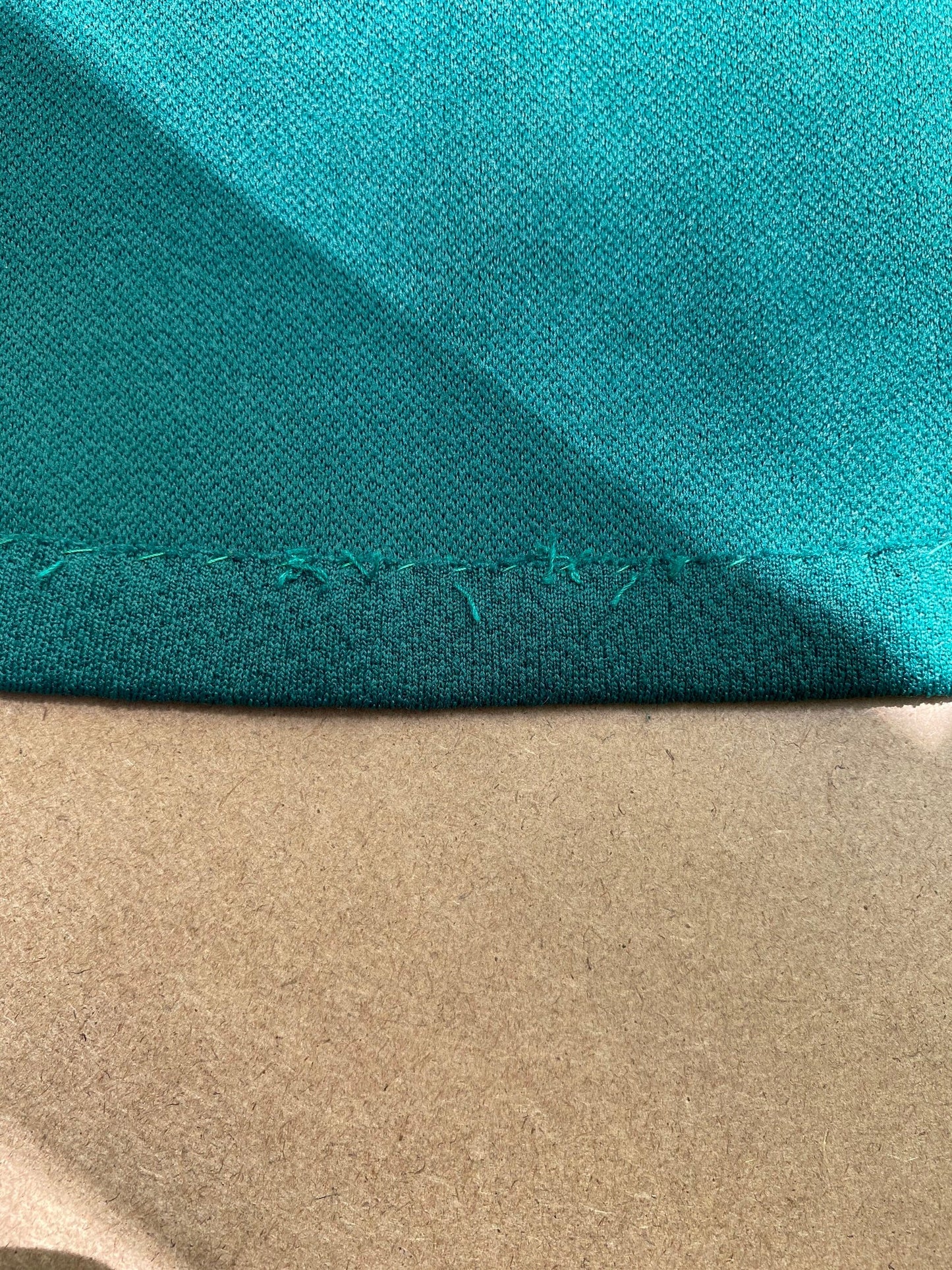 1960s Dropped Waist Green Mini Dress (M)