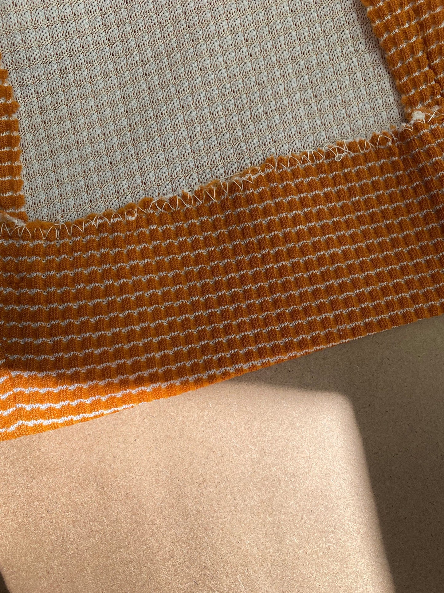 1960s Orange High-Collar Mod Dress (M)